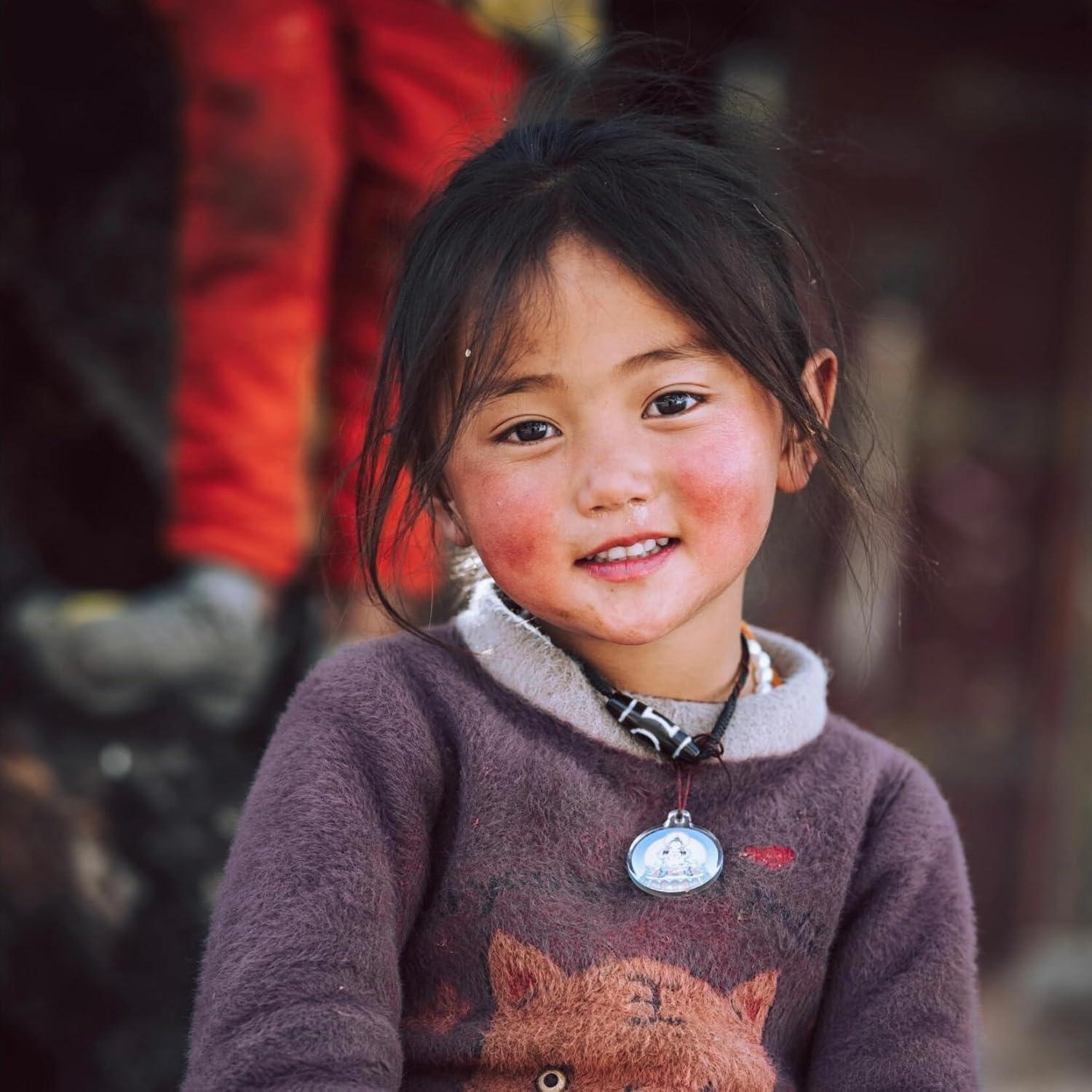 Collar de Buda Dzi Tibetano 4 cm Ajustable para Hombres y Mujeres