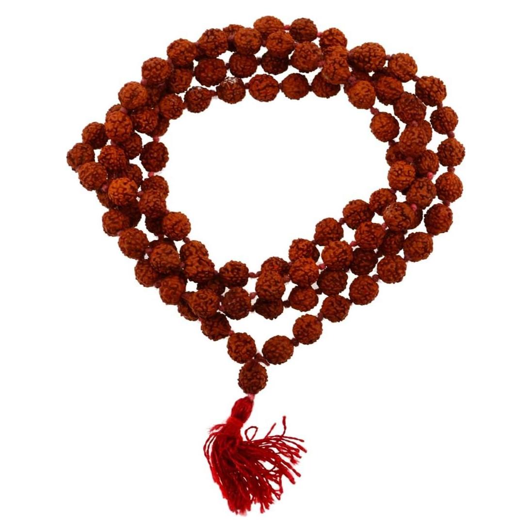 Mala de Rudraksha Mandala Crafts 108 cuentas para Meditación