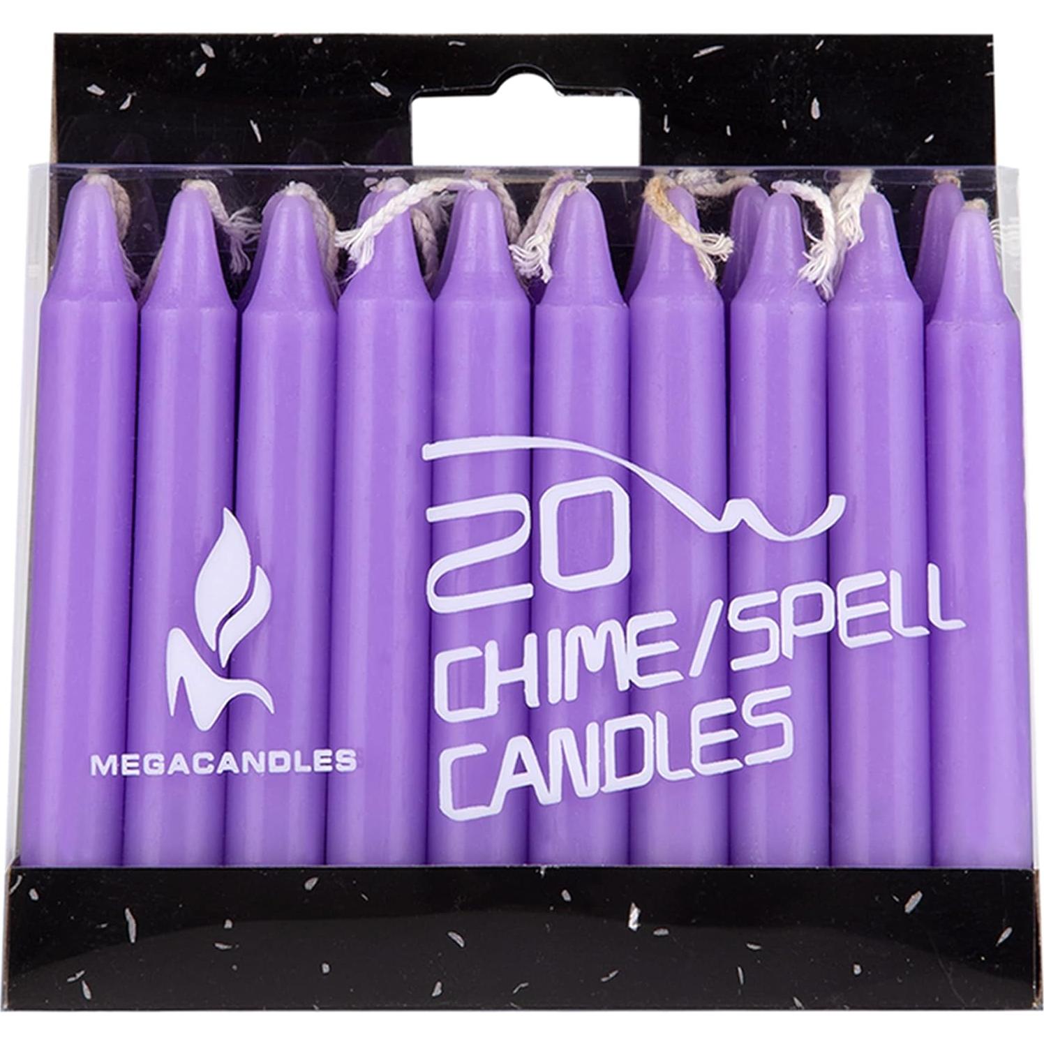 Set de 20 Mini Velas de Ritual Lavanda Mega Velas 10 cm