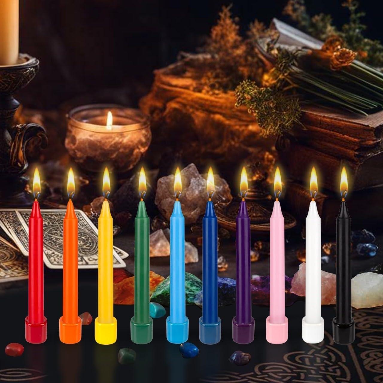 Set de 20 Mini Velas de Ritual Lavanda Mega Velas 10 cm