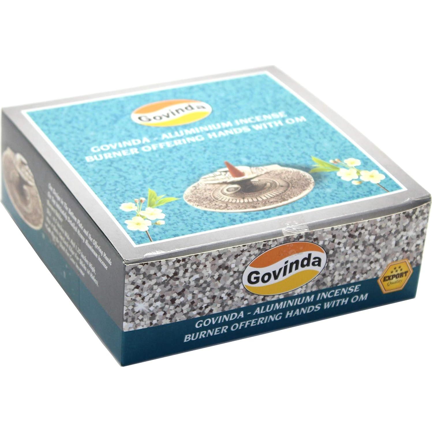 Quemador de Incienso Tibetano Govinda con OM - 11.43 cm