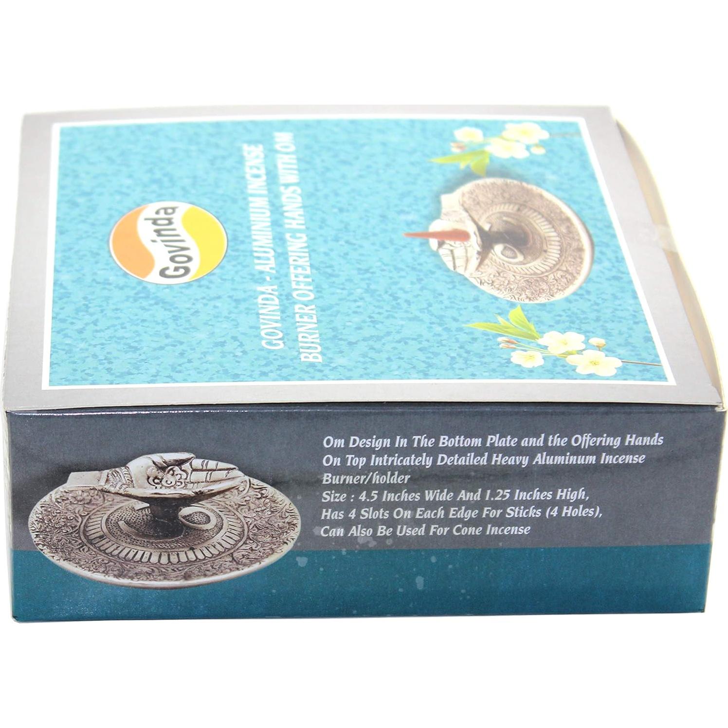 Quemador de Incienso Tibetano Govinda con OM - 11.43 cm