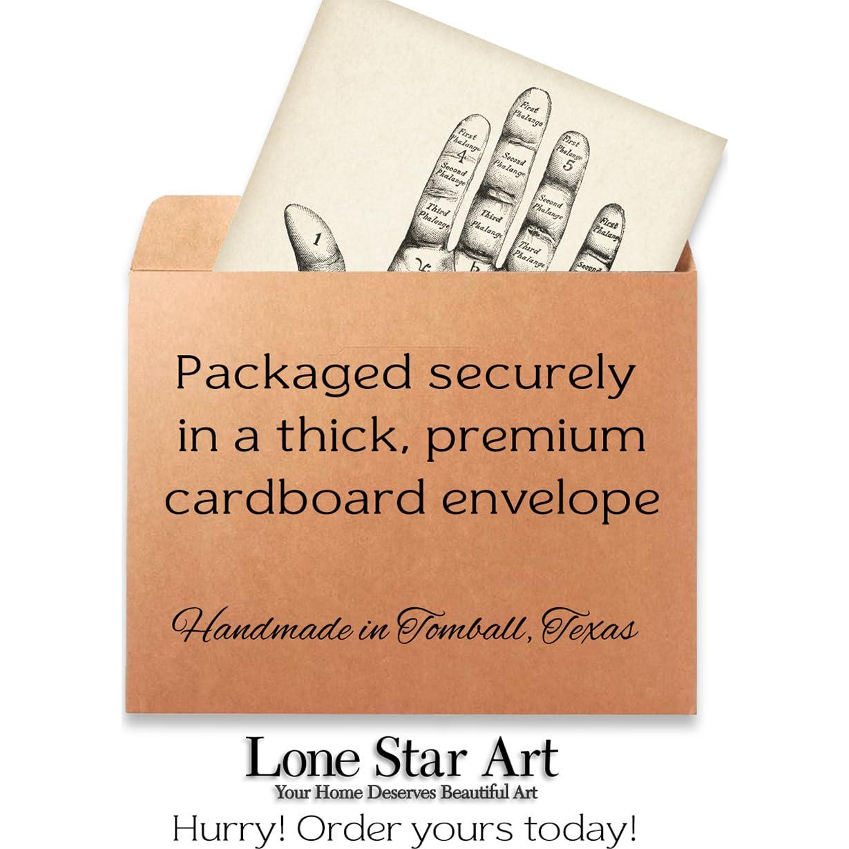 Arte de Pared Vintage Lectura de Palmas 28x36 cm Sin Marco