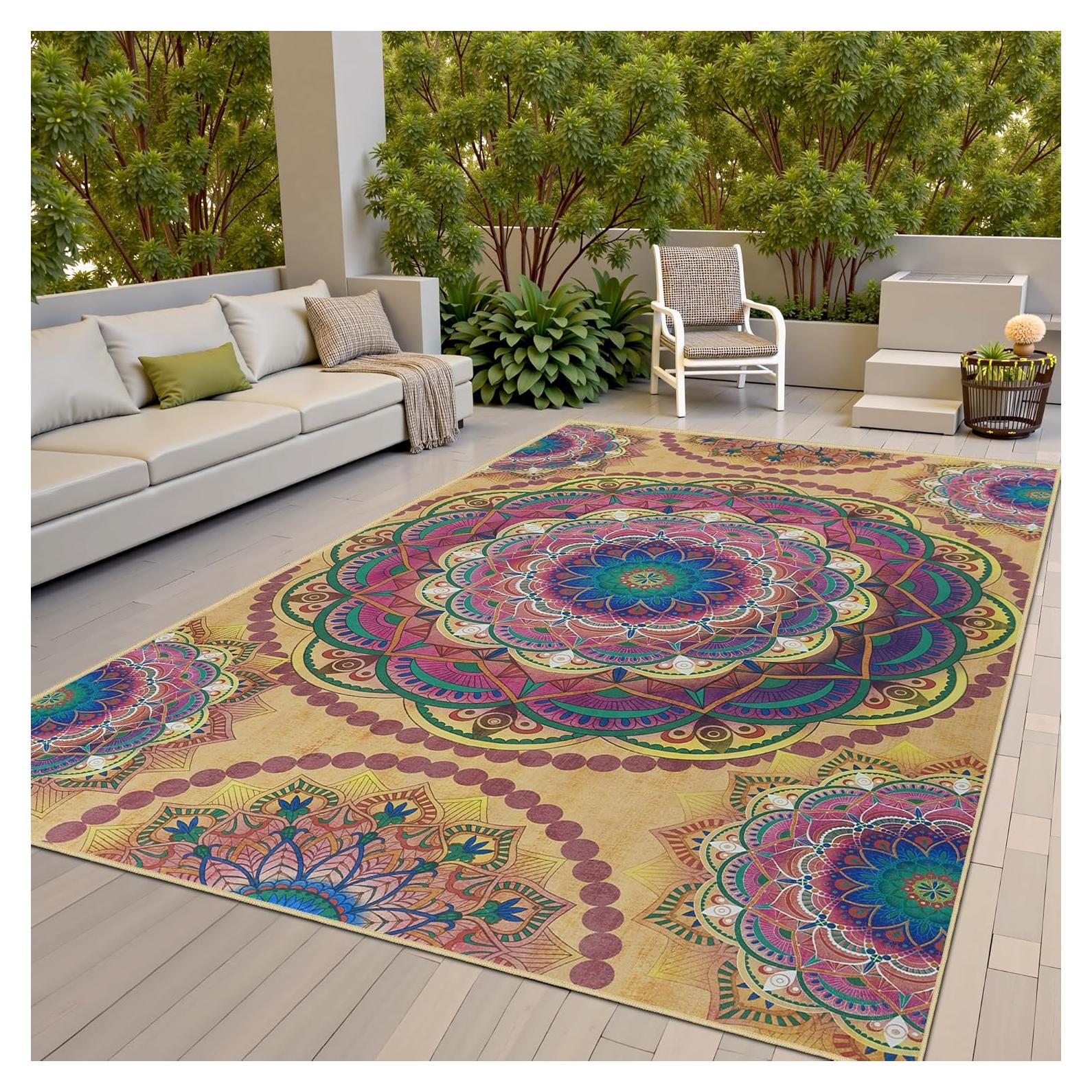 Alfombra de Meditación Arenarug 2.44x3.05m Boho Antideslizante