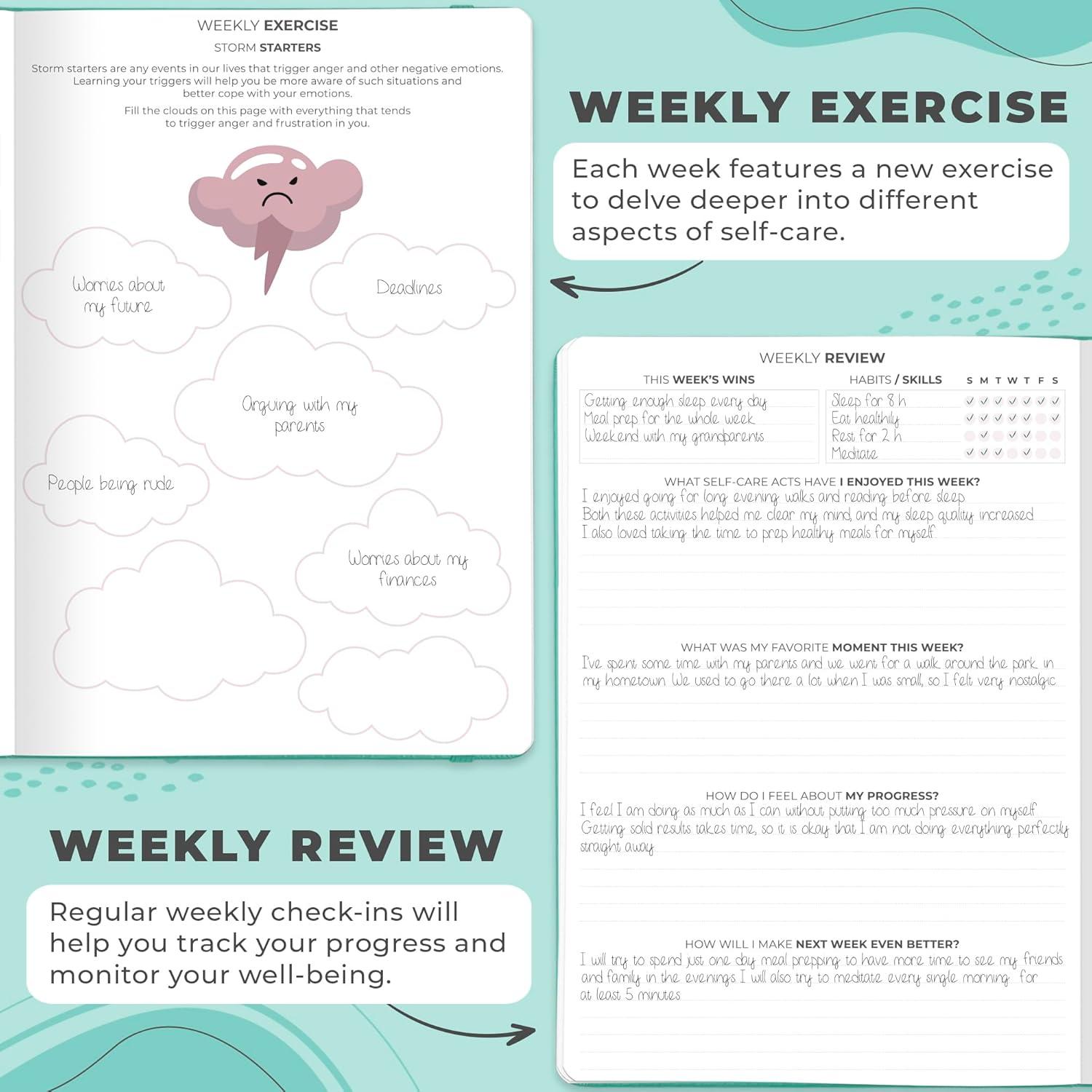 Diario de Autocuidado Clever Fox PRO - Bienestar y Reflexión 7x10