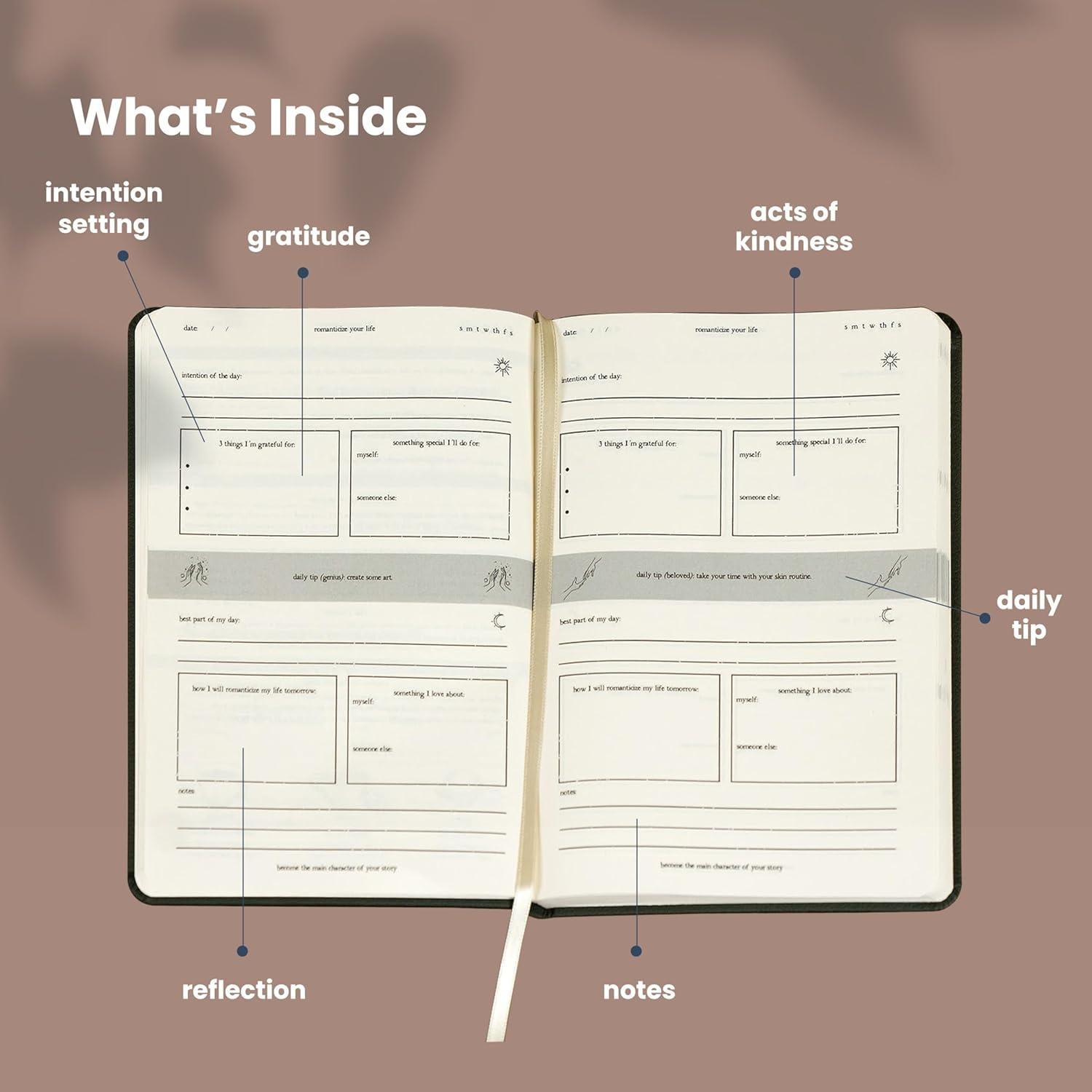 Diario de Gratitud y Mindfulness BOTANO Verde 12.7x20.3cm