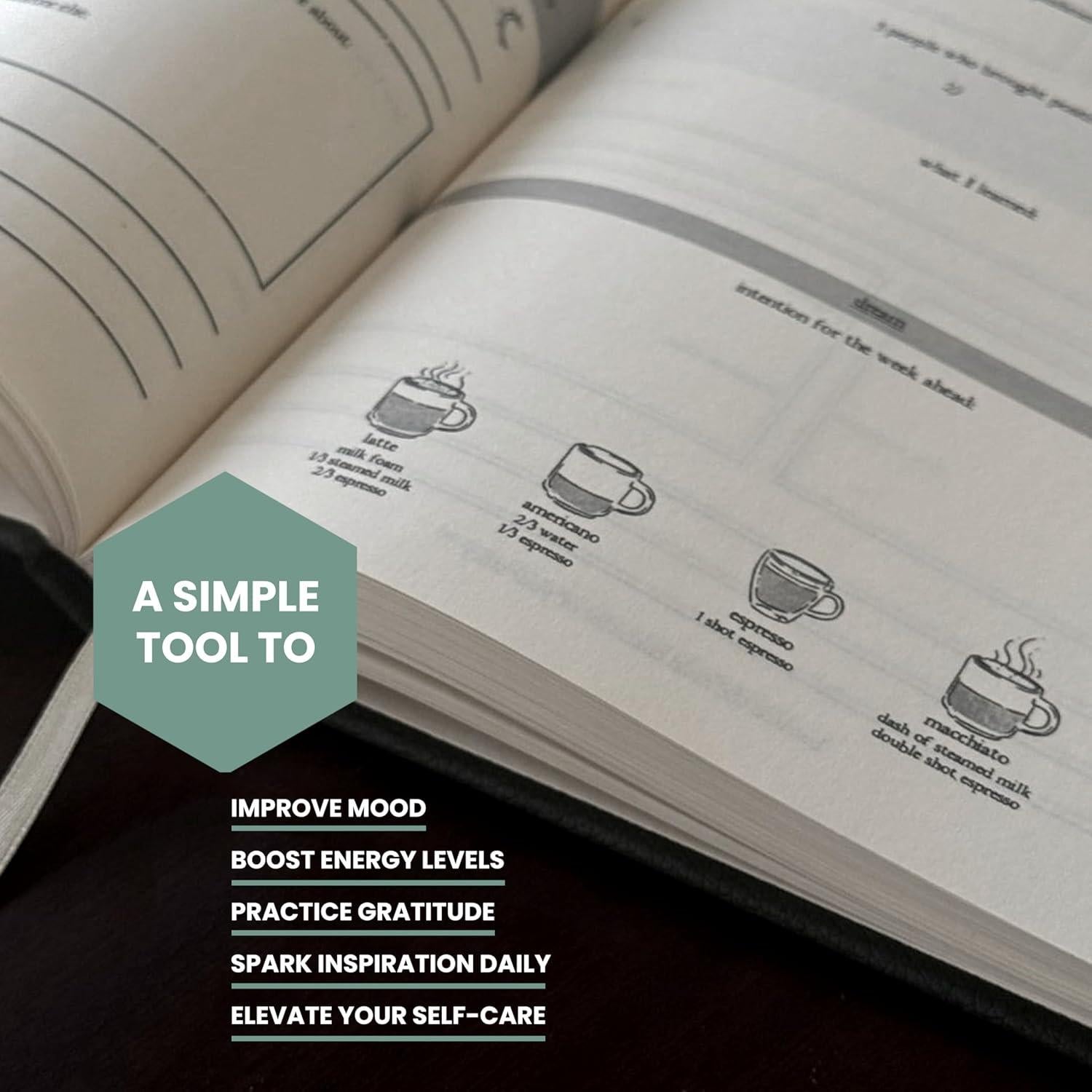 Diario de Gratitud y Mindfulness BOTANO Verde 12.7x20.3cm