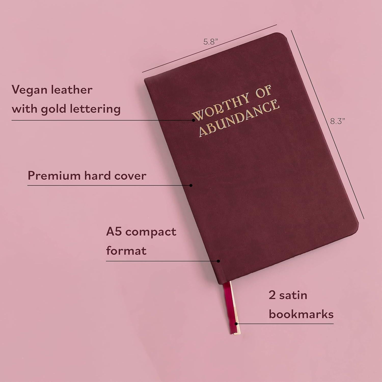 Diario de Manifestación Mira Kelley A5 Burdeos - 12 Semanas de Abundancia