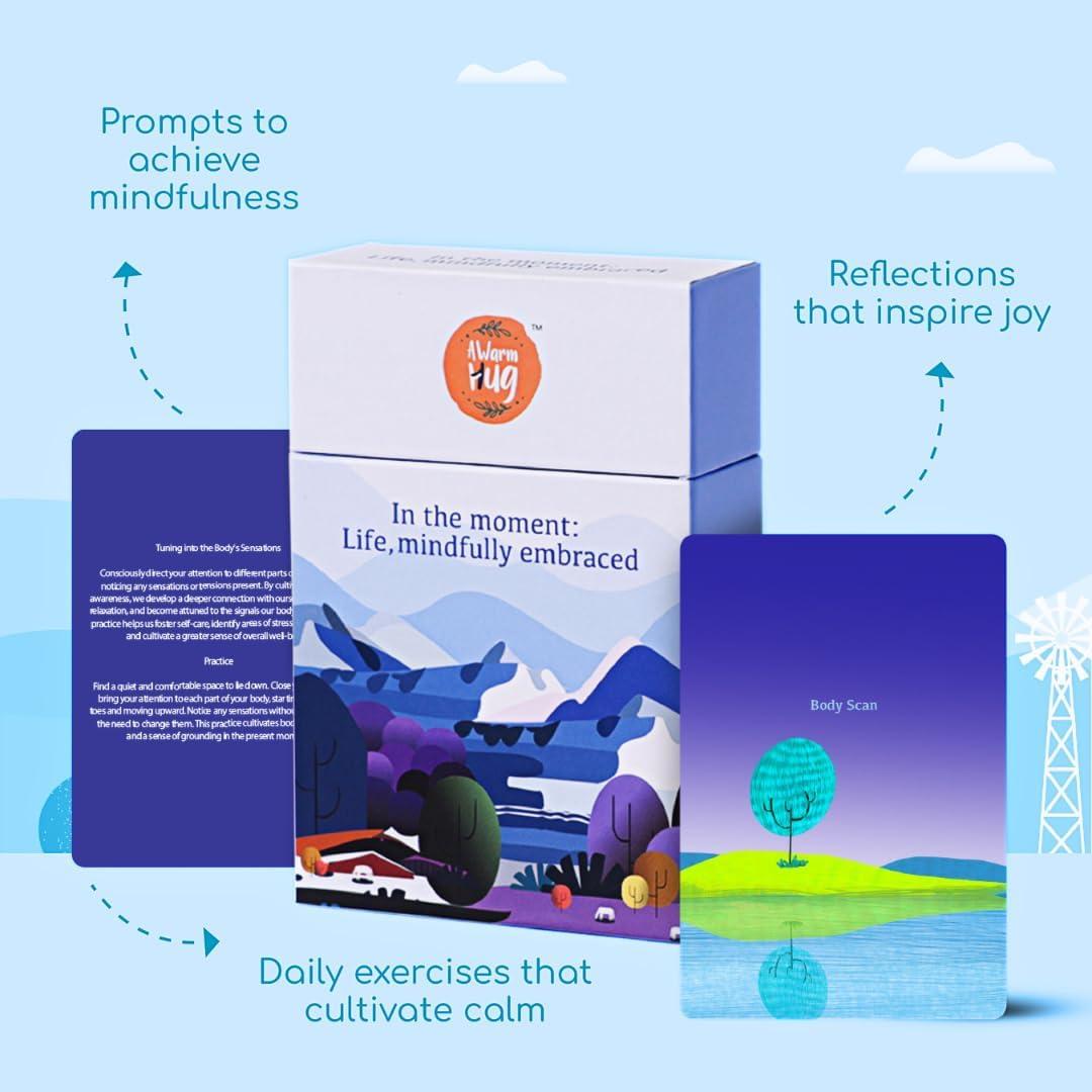 Tarjetas de Mindfulness Un Abrazo Cálido - 56 Prácticas para Bienestar