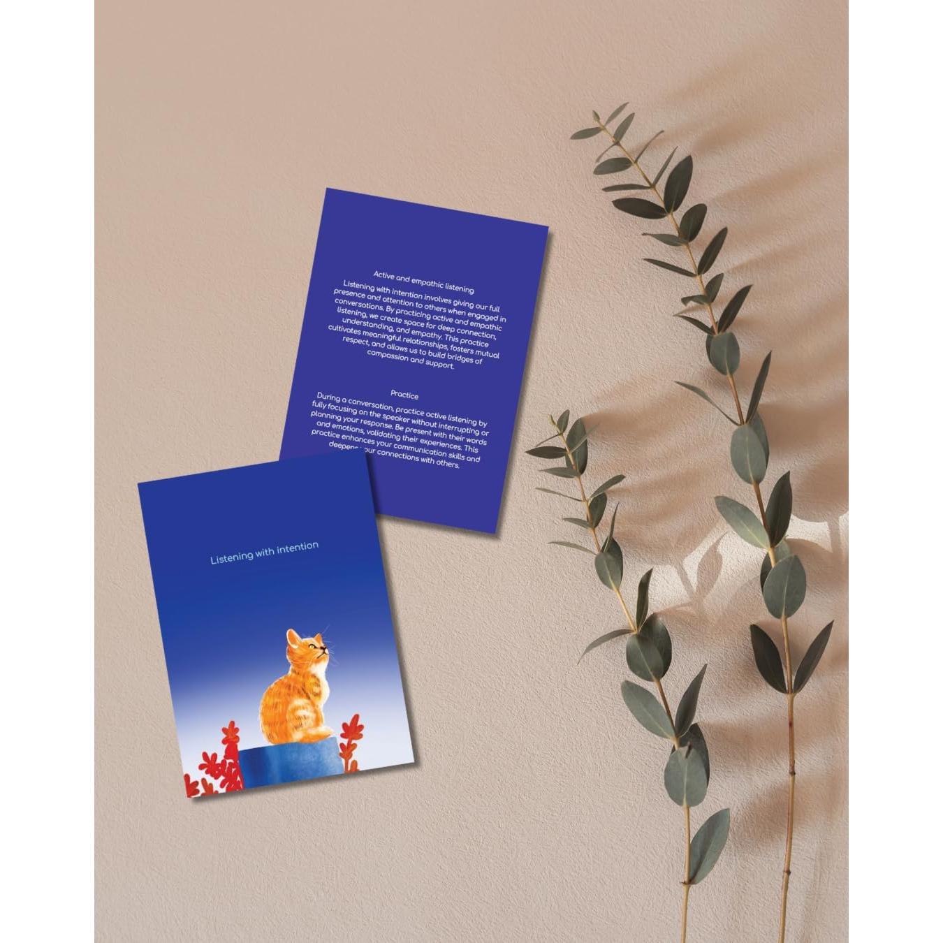 Tarjetas de Mindfulness Un Abrazo Cálido - 56 Prácticas para Bienestar