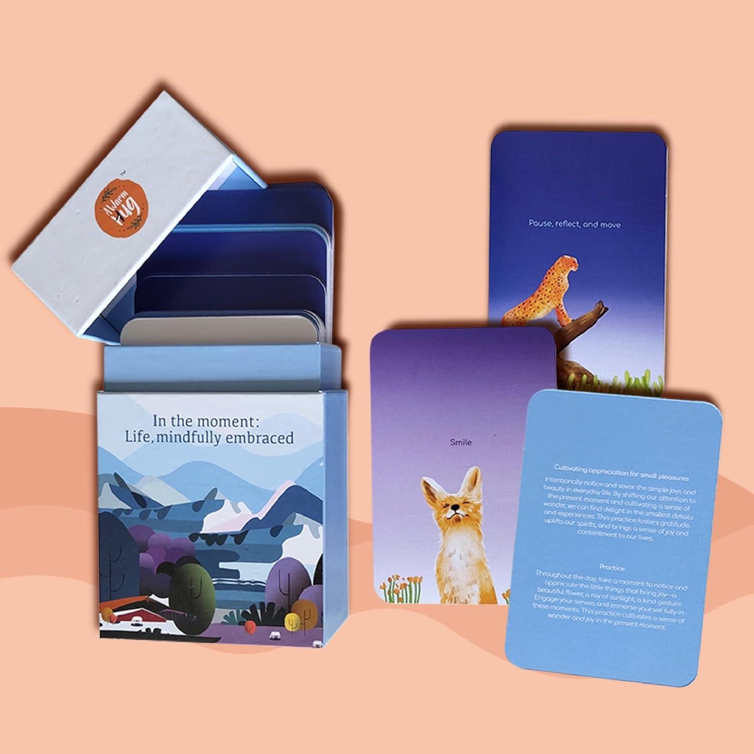 Tarjetas de Mindfulness Un Abrazo Cálido - 56 Prácticas para Bienestar