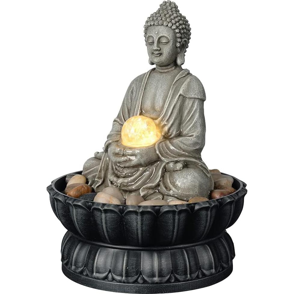 Fuente de Mesa Kalona Buda Sentado 18.03x18.03cm LED