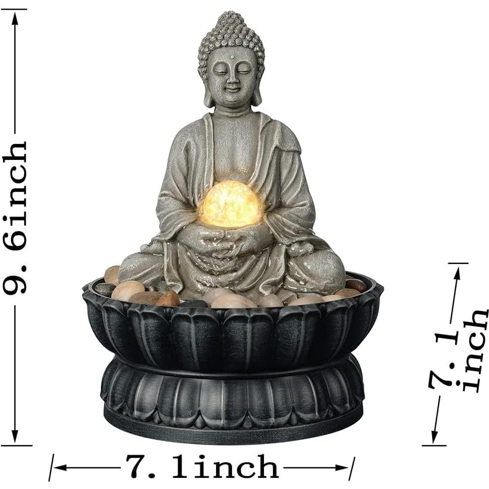 Fuente de Mesa Kalona Buda Sentado 18.03x18.03cm LED