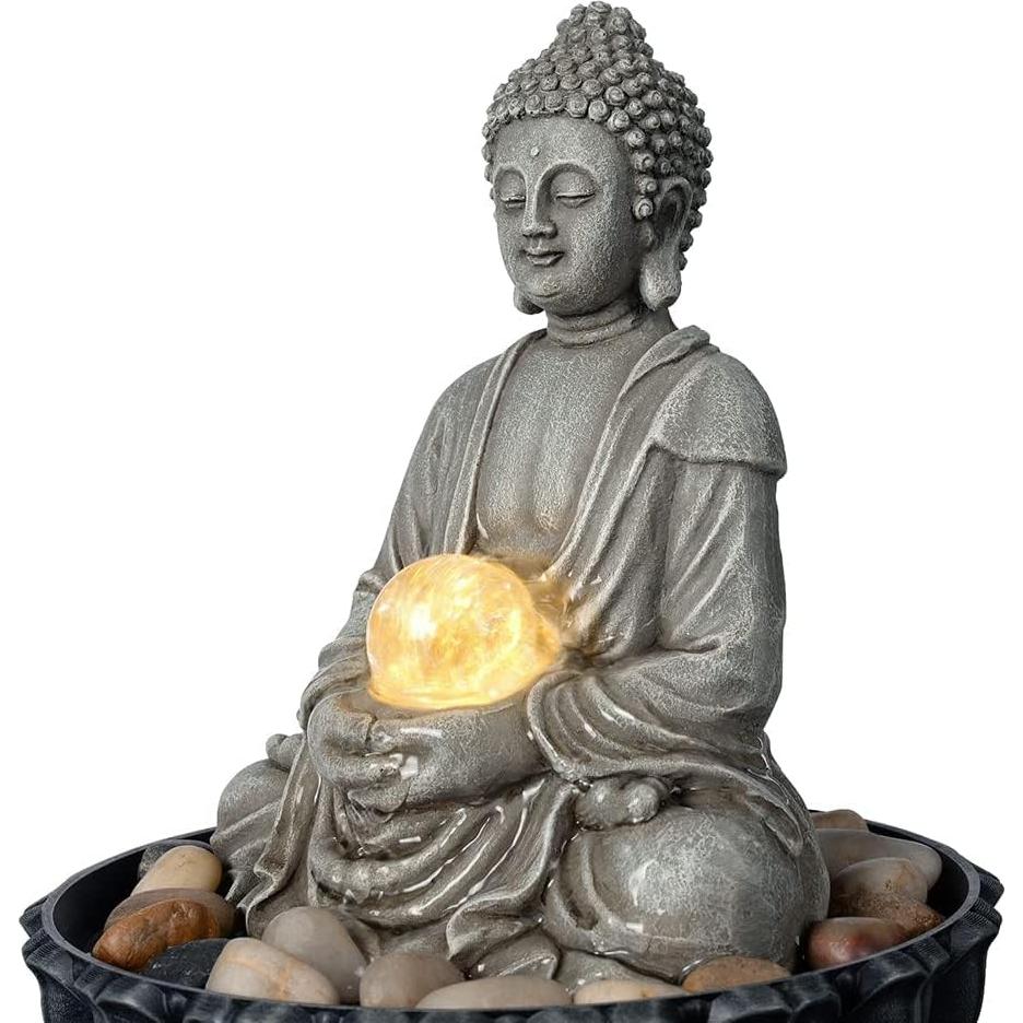 Fuente de Mesa Kalona Buda Sentado 18.03x18.03cm LED