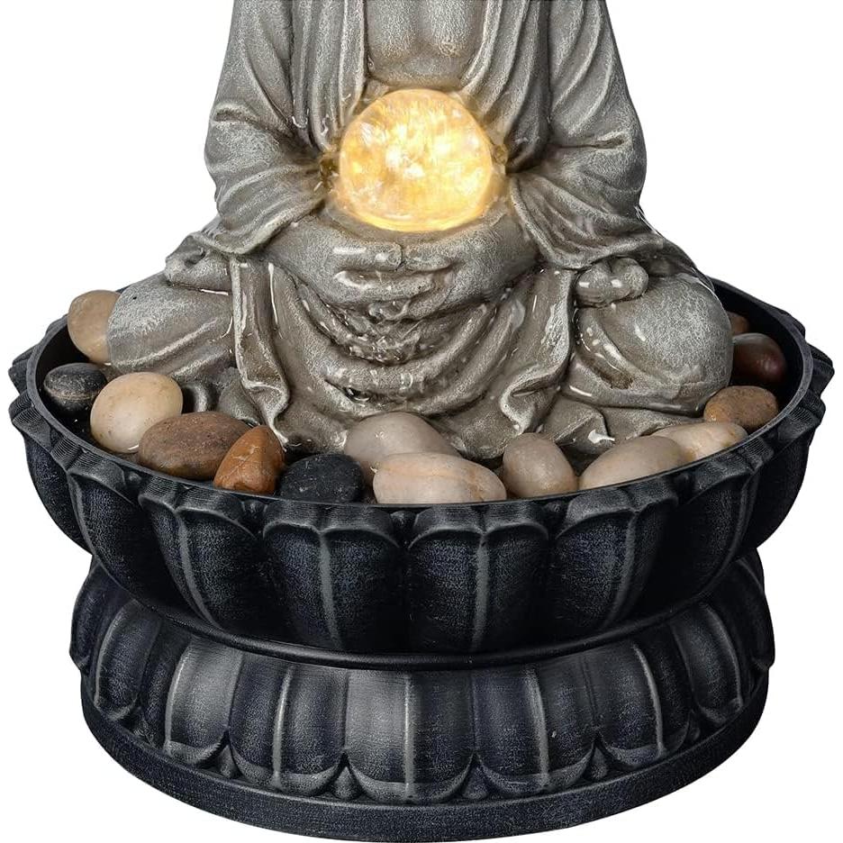 Fuente de Mesa Kalona Buda Sentado 18.03x18.03cm LED