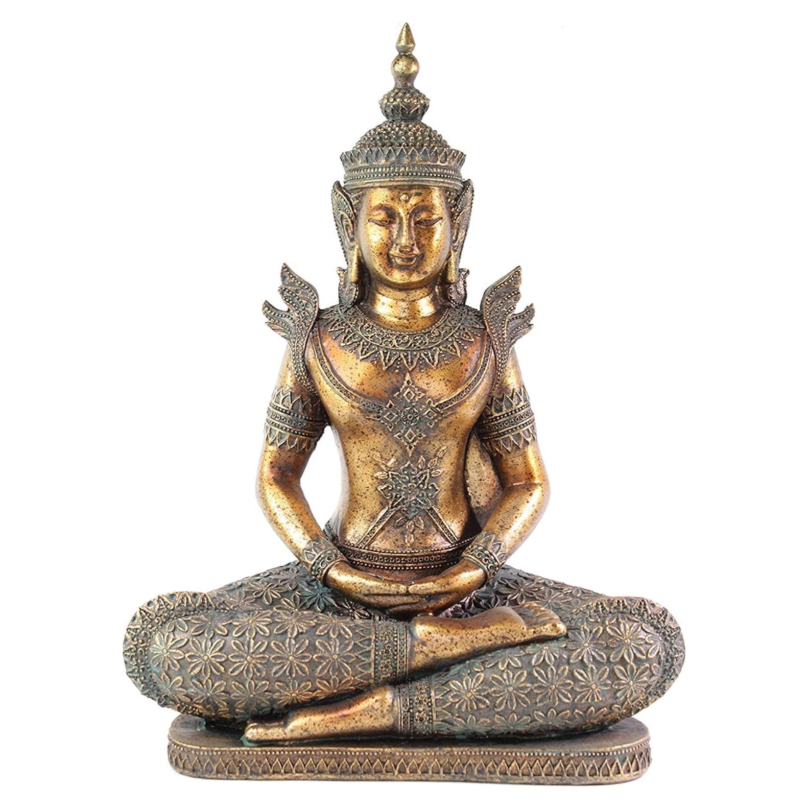Estatua Buda Dhyana Mudra 30.48 cm usamjtable Bronce