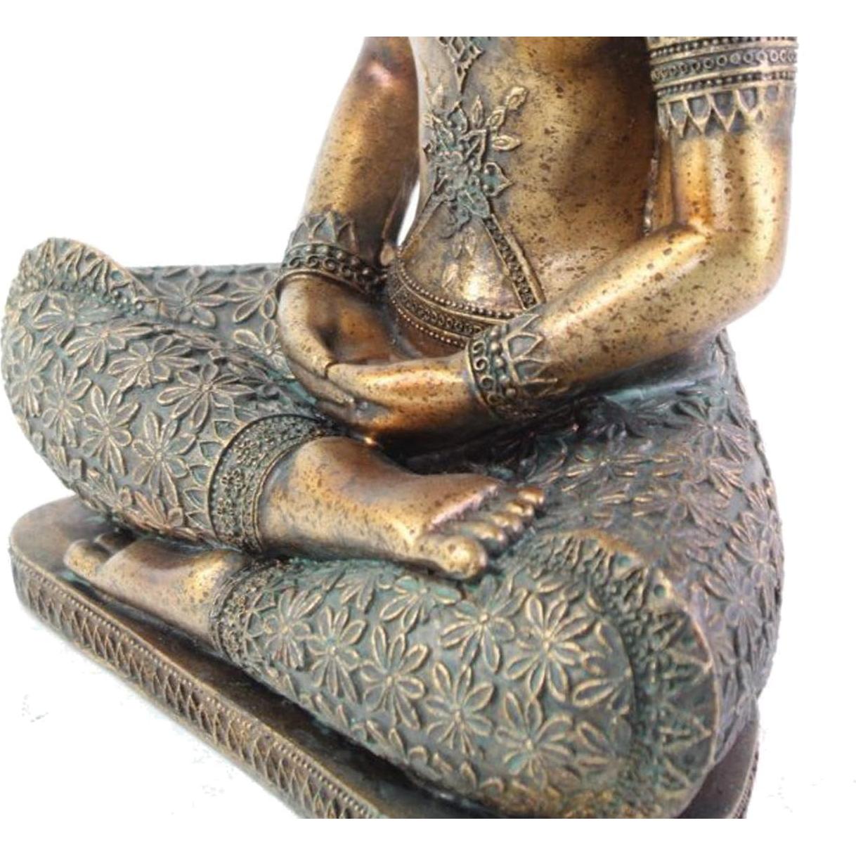 Estatua Buda Dhyana Mudra 30.48 cm usamjtable Bronce