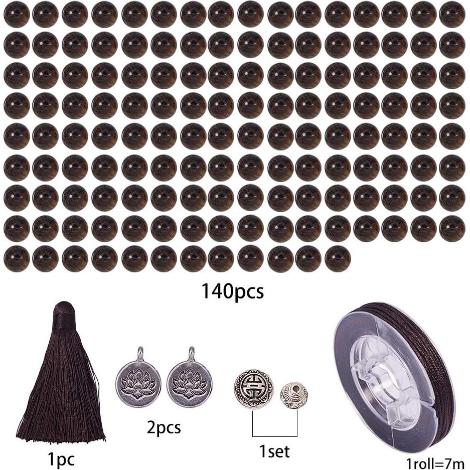 Kit de Joyería SUNNYCLUE - 108 Perlas de Ojo de Tigre DIY