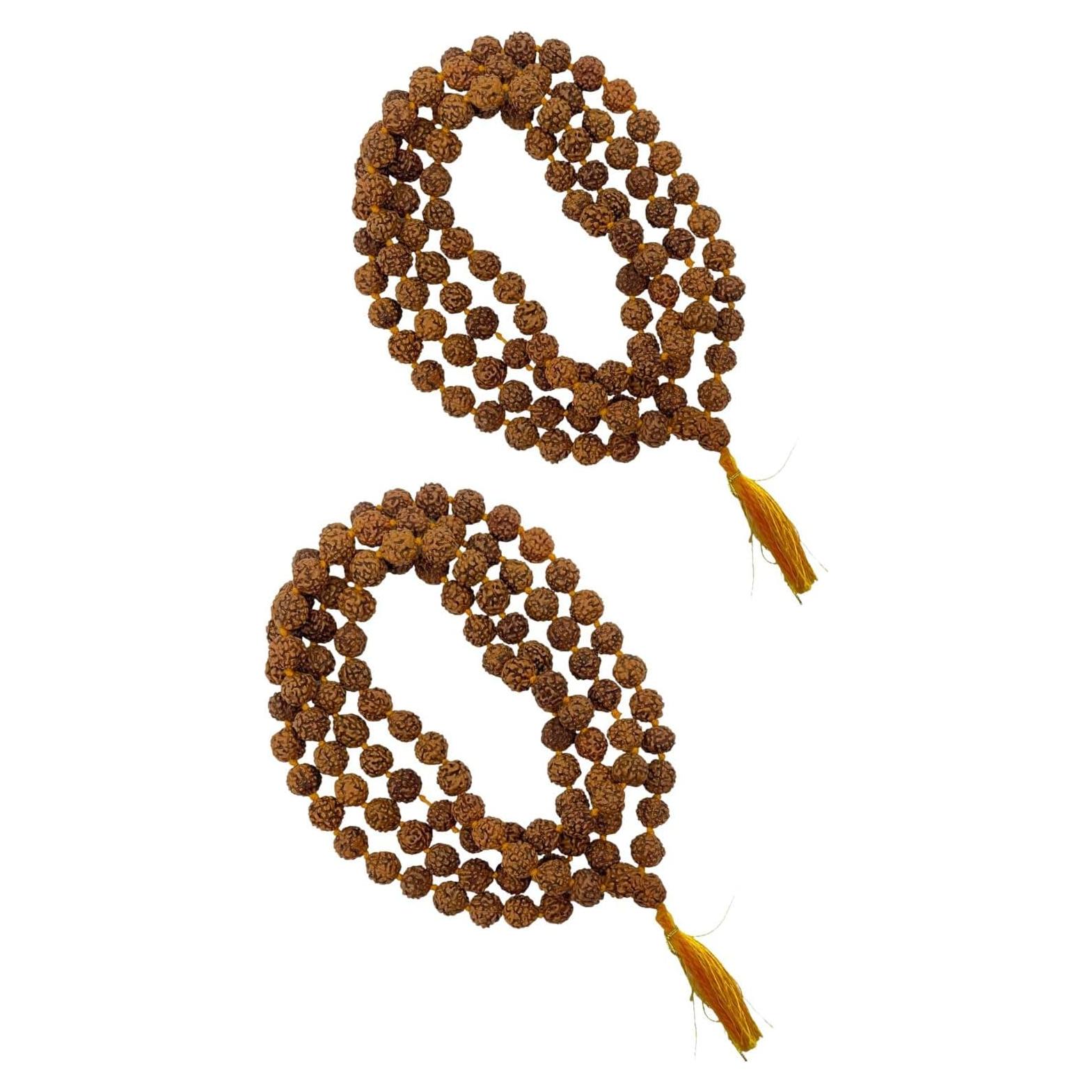 Mala de Rudraksha 108+1 Cuentas NAISHA 8 mm para Meditación
