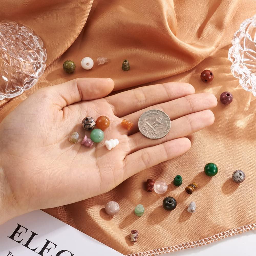 12 Juegos de Perlas Guru de Piedra Natural EEE ELECRELIVE 10mm