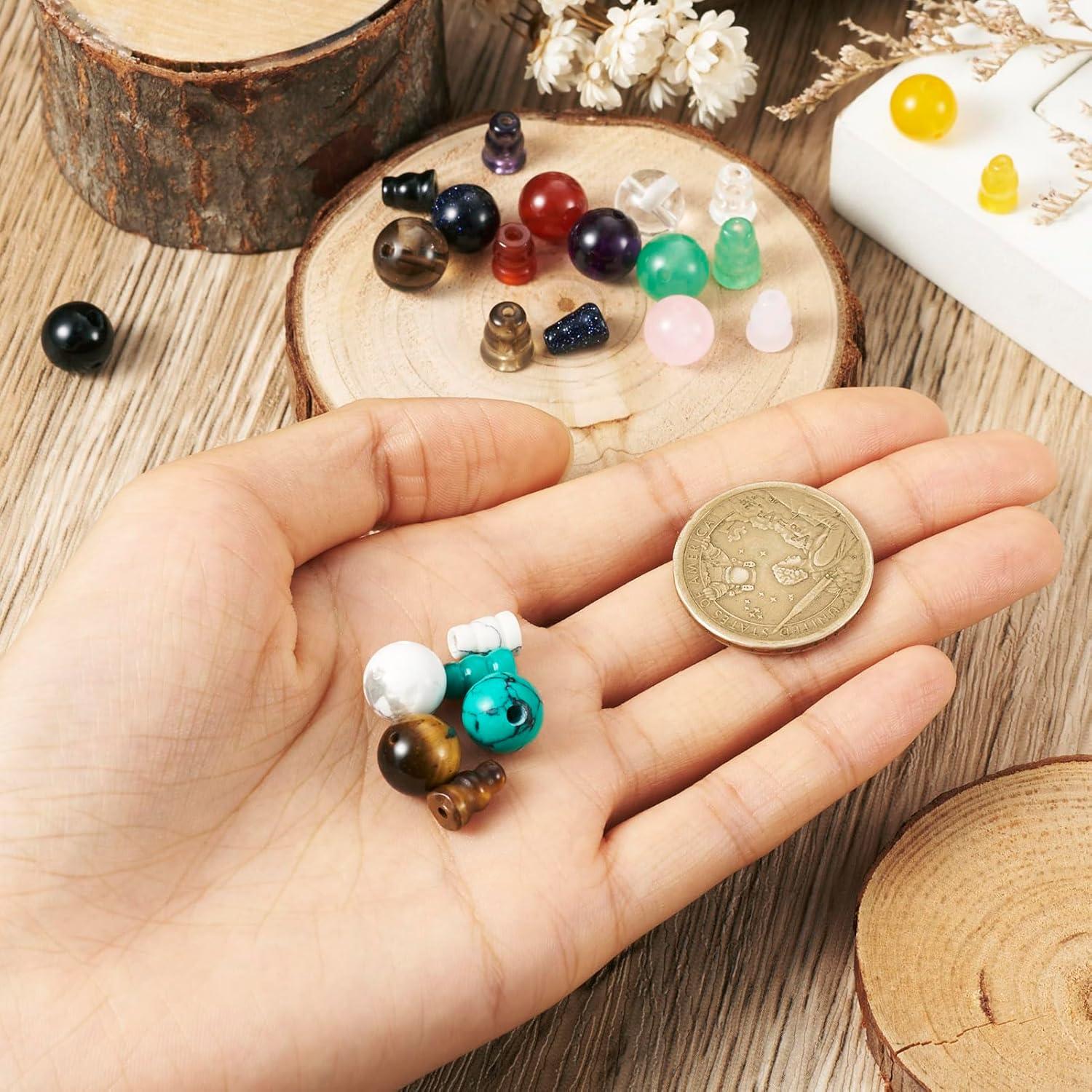 12 Conjuntos Perlas Guru de Gemas Naturales PH PandaHall 10mm