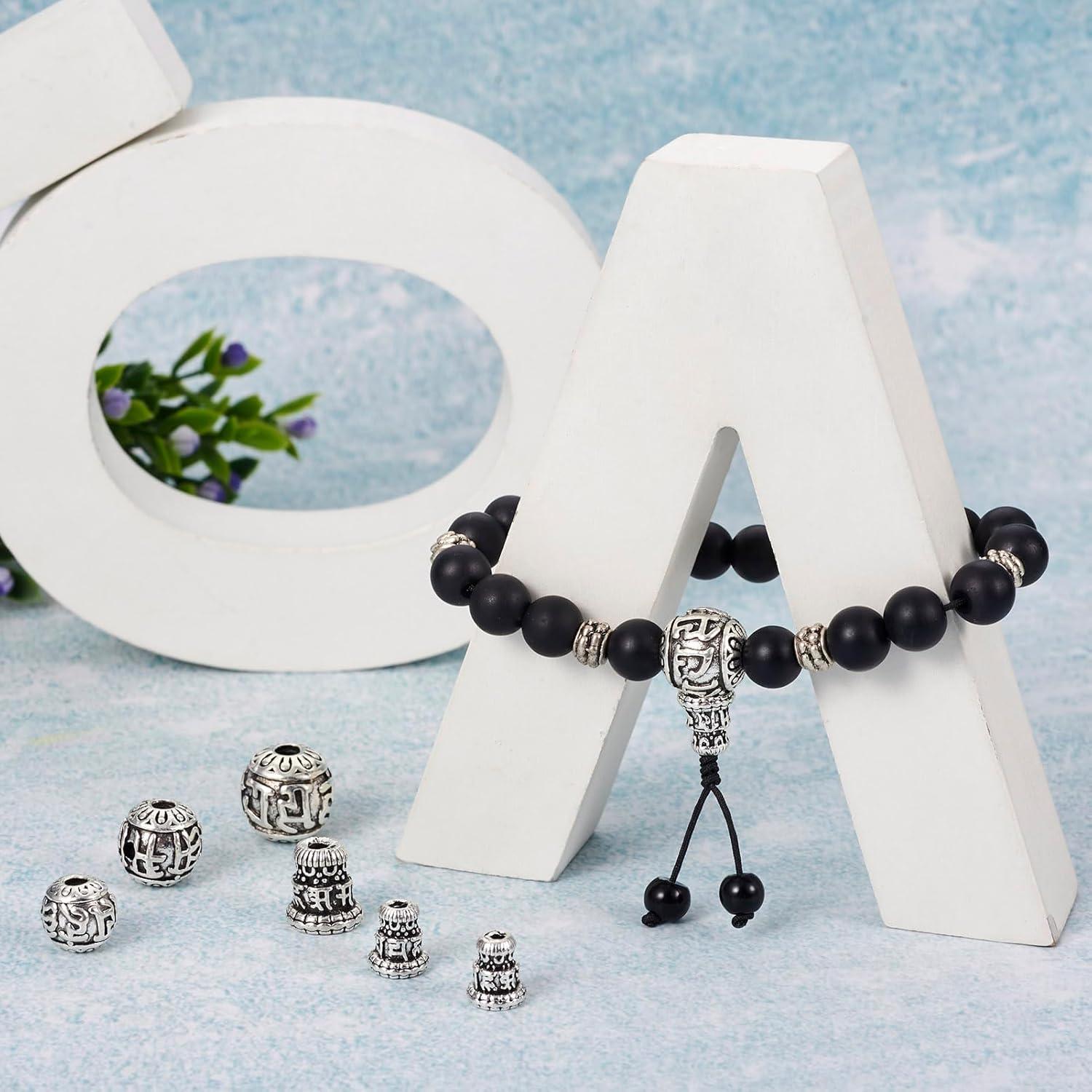 Cuentas de Guru de Plata Tibetana Craftdady 10-14mm para Joyas