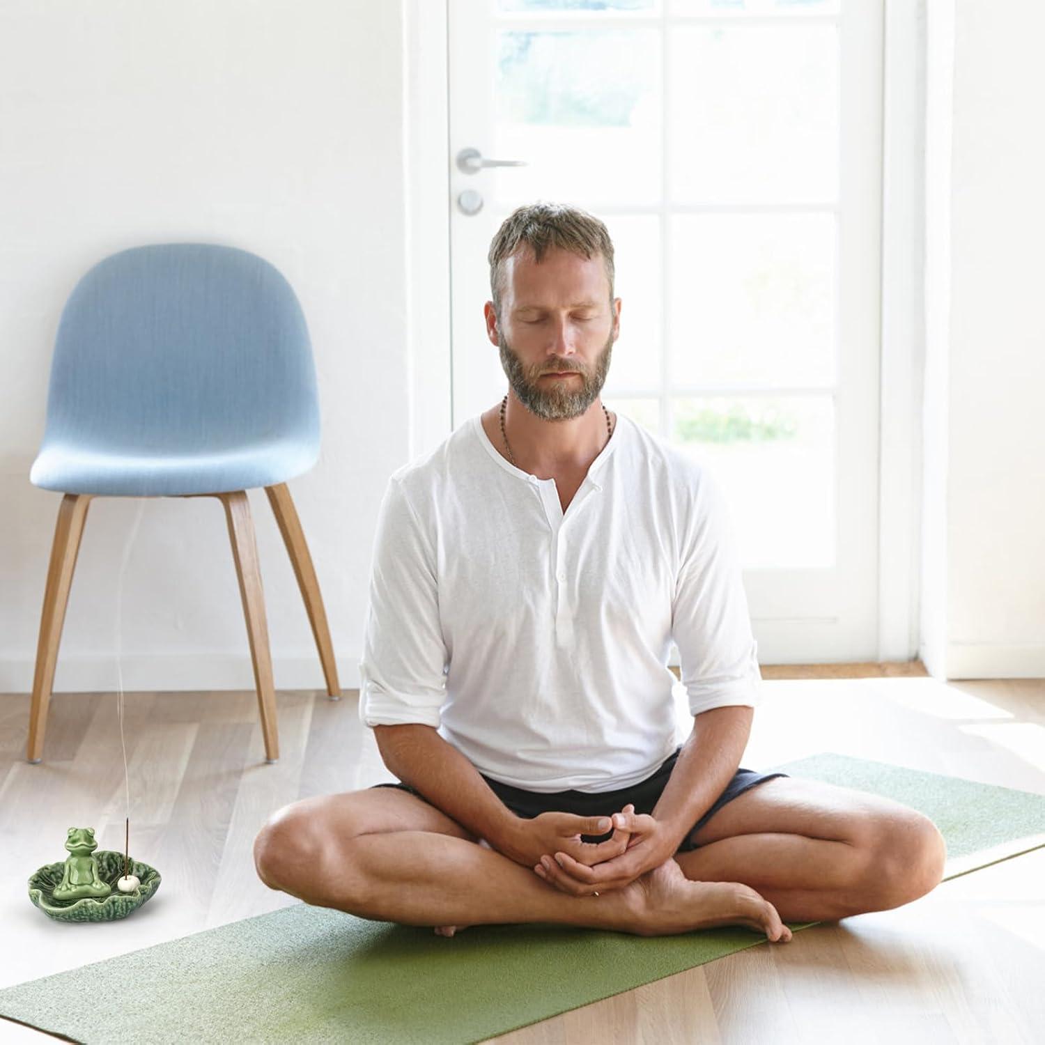 Soporte de Incienso E-ROOM TREND Rana Cerámica Verde 11.43 cm