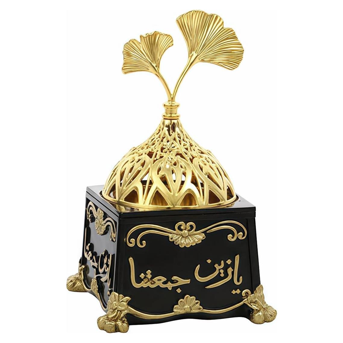 Quemador de Incienso Zen FANBODTA - Resina Negra Compacto 12.7x7.6 cm