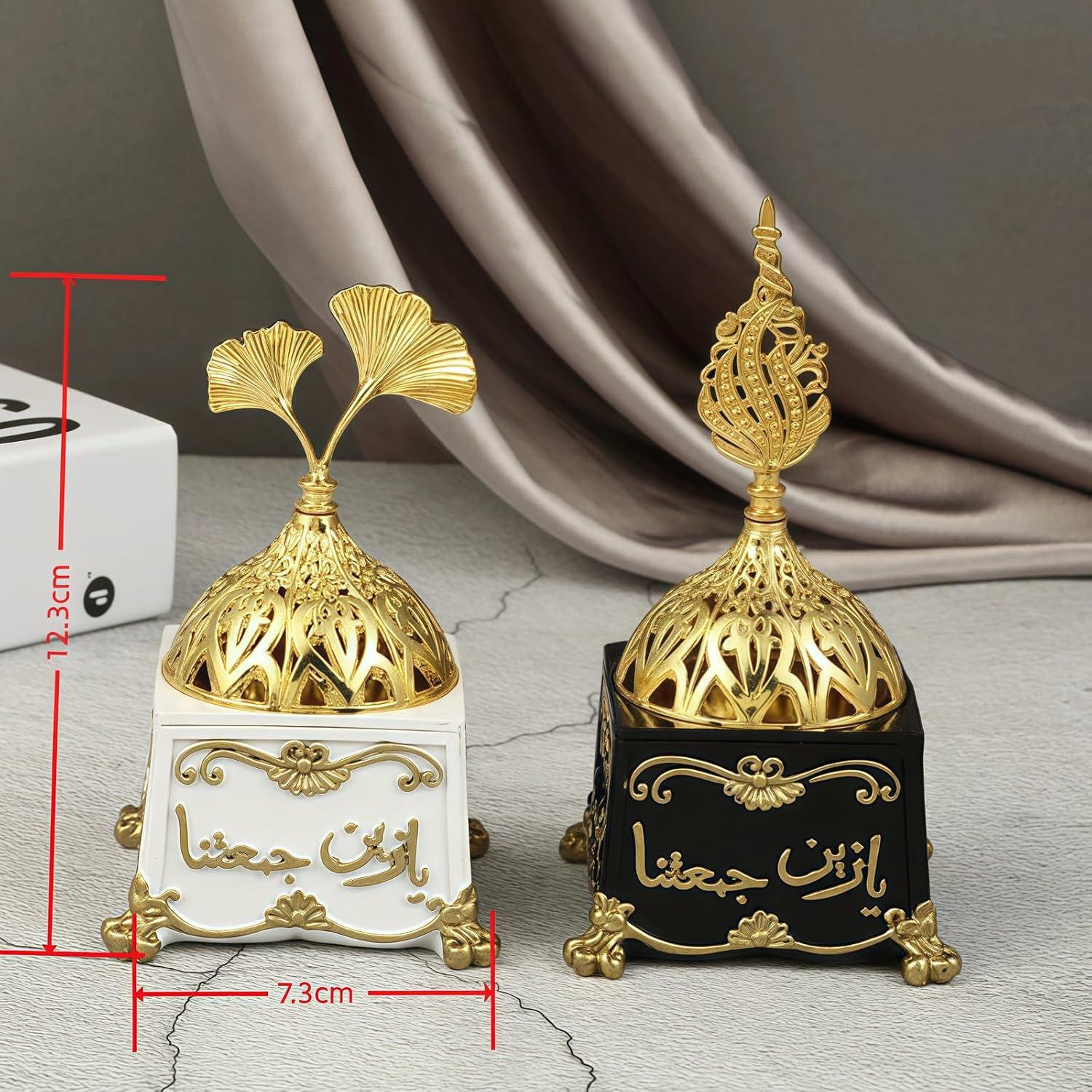 Quemador de Incienso Zen FANBODTA - Resina Negra Compacto 12.7x7.6 cm