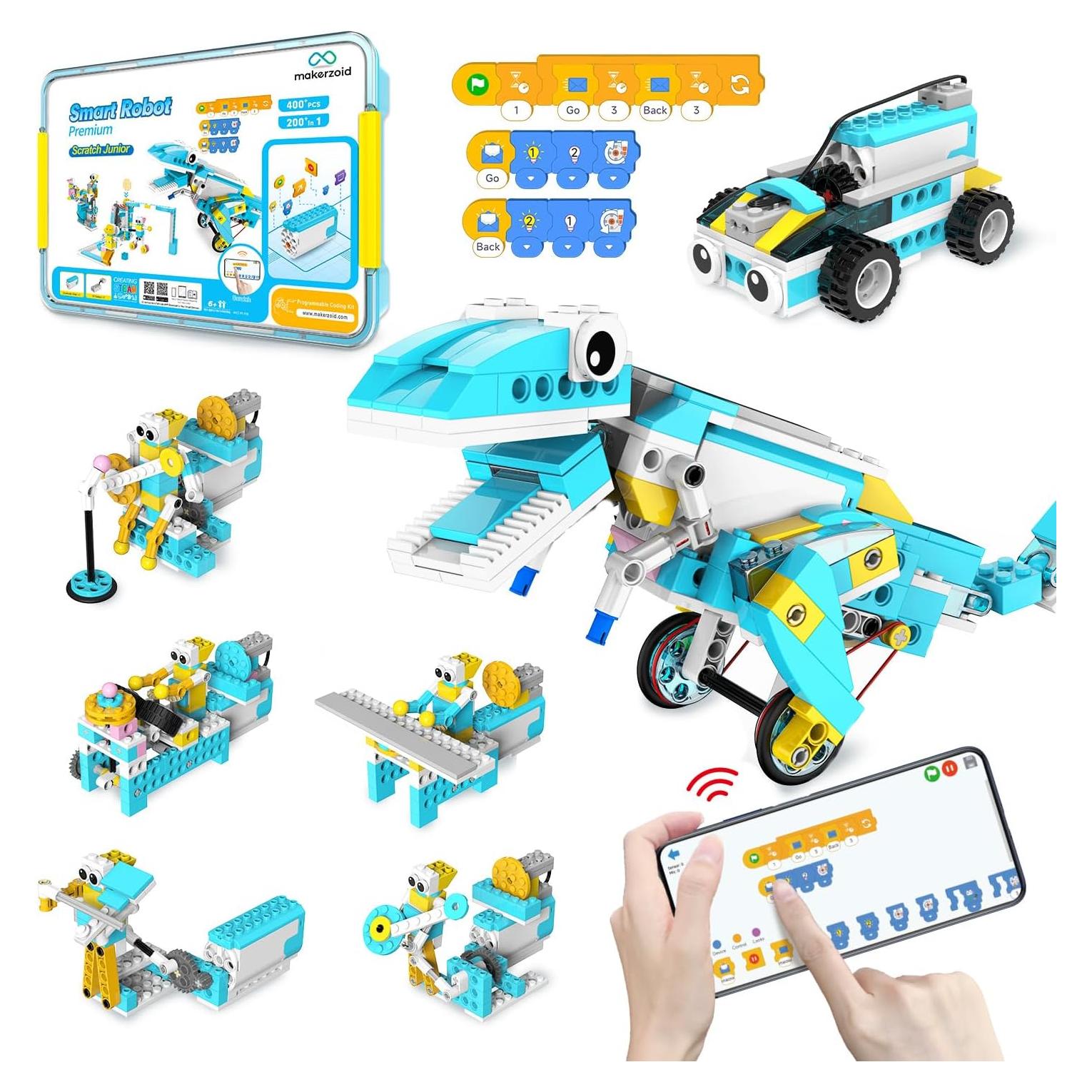 Kit de Robot de Programación Makerzoid 200 en 1 para Niños