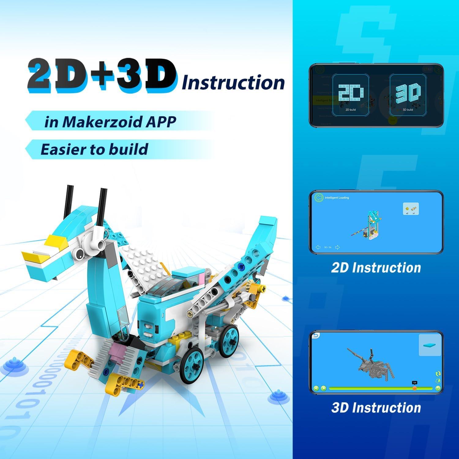 Kit de Robot de Programación Makerzoid 200 en 1 para Niños
