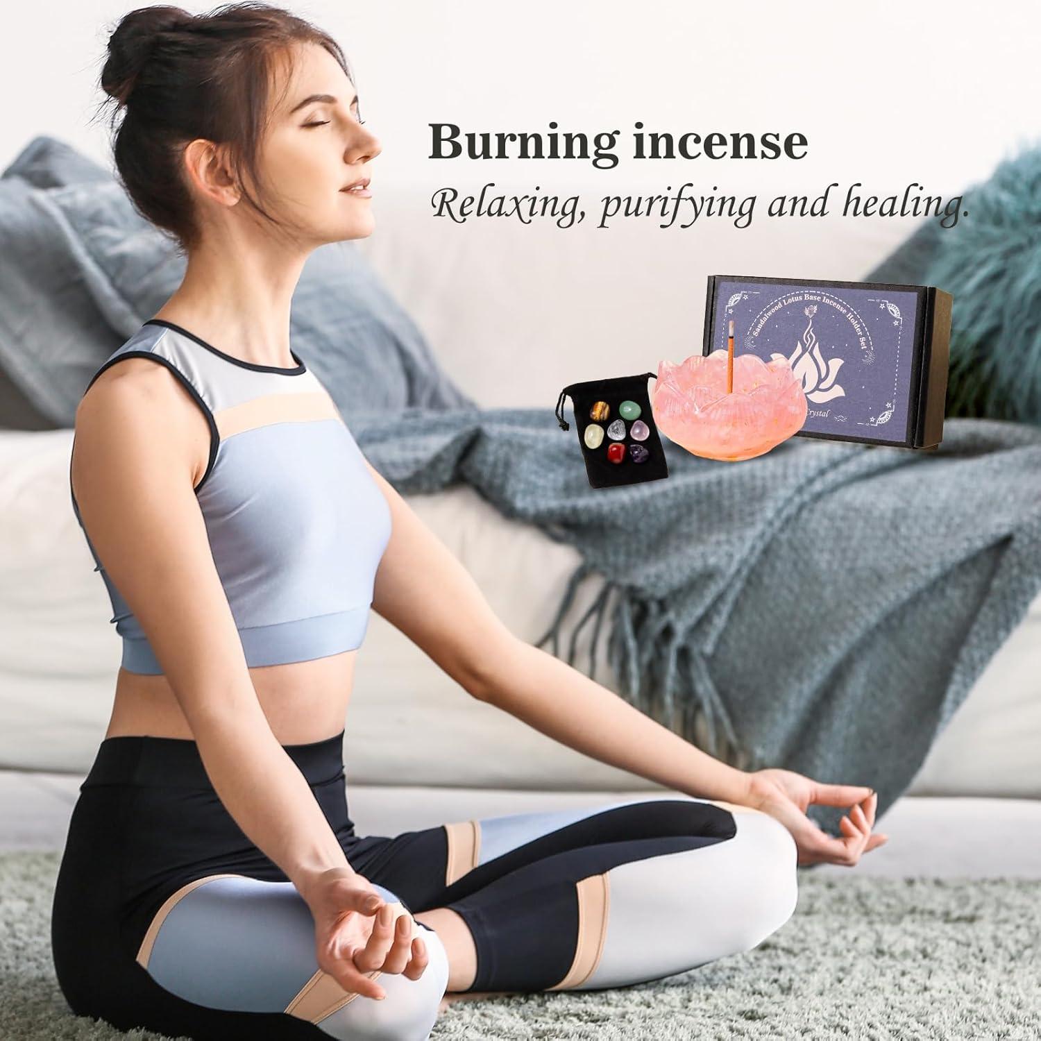 Quemador de Incienso de Loto de Cristal RJINGSHI - Set 15 Piezas