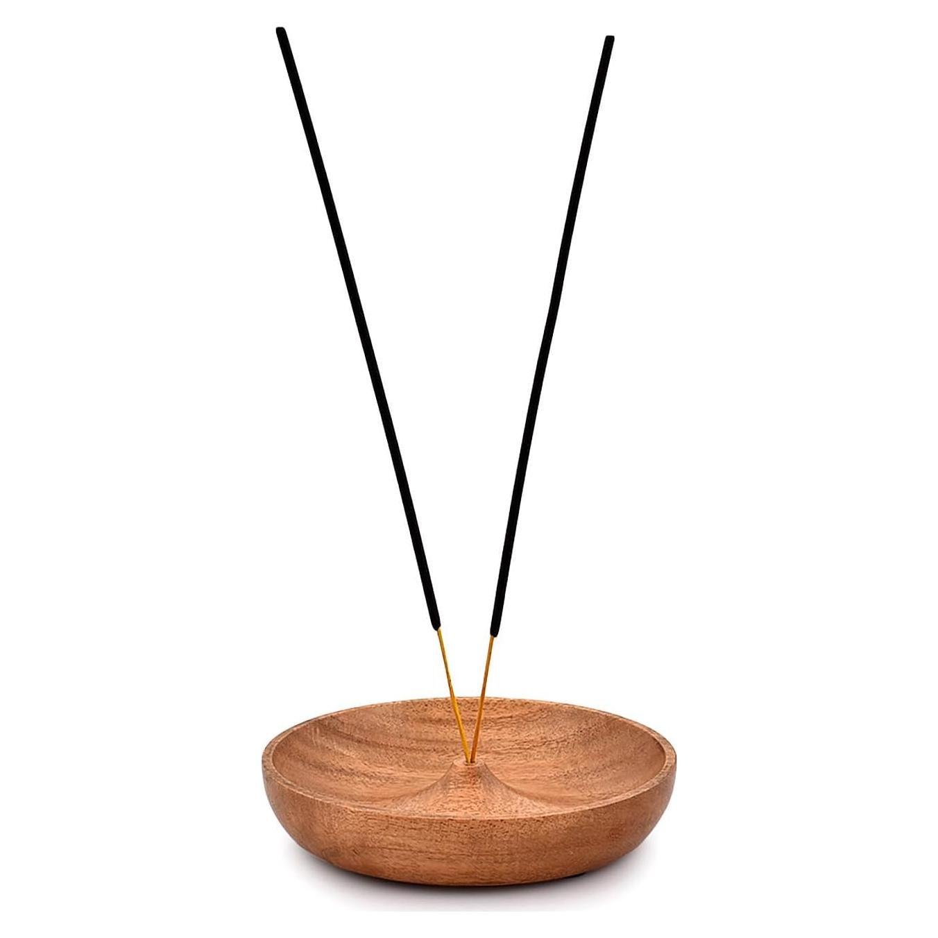 Soporte de Incienso Redondo de Madera de Acacia EDHAS 12.7 cm