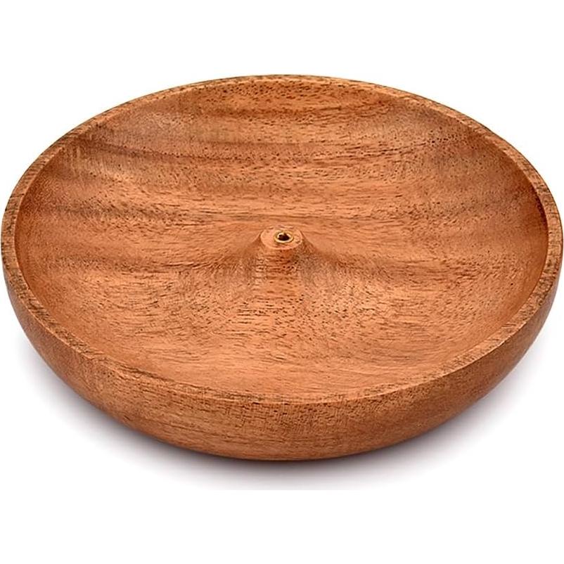 Soporte de Incienso Redondo de Madera de Acacia EDHAS 12.7 cm