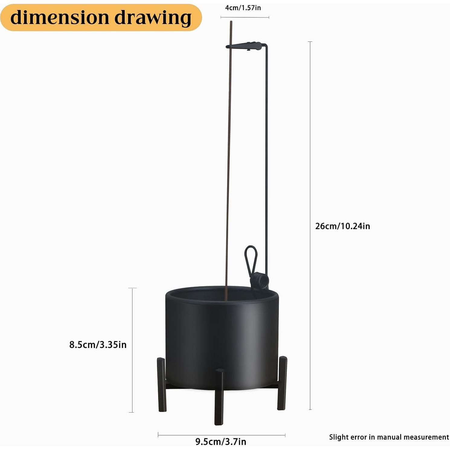 Paquete de 2 Soportes de Incienso Metal Genérico 300g Antideslizante