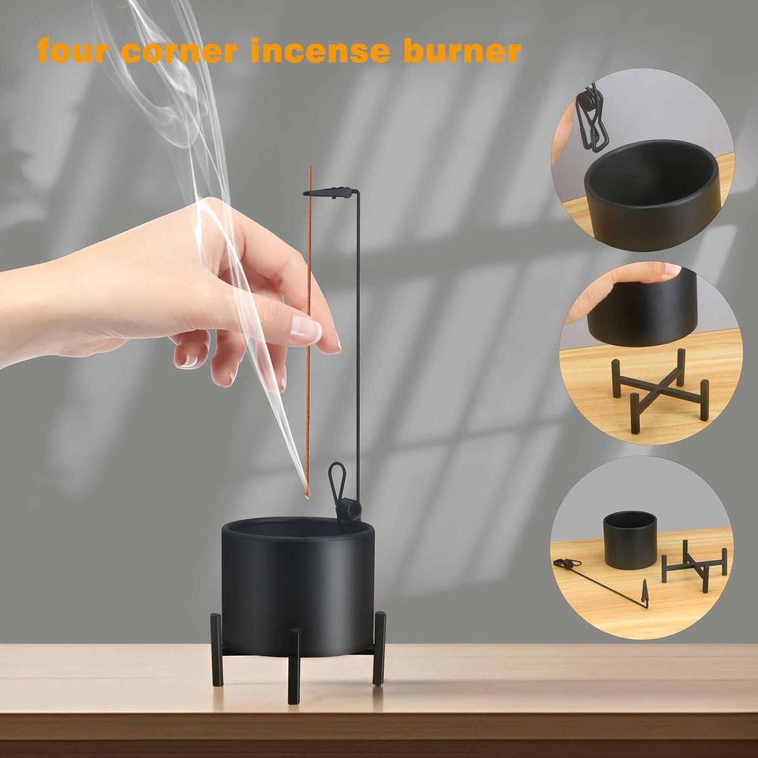 Paquete de 2 Soportes de Incienso Metal Genérico 300g Antideslizante