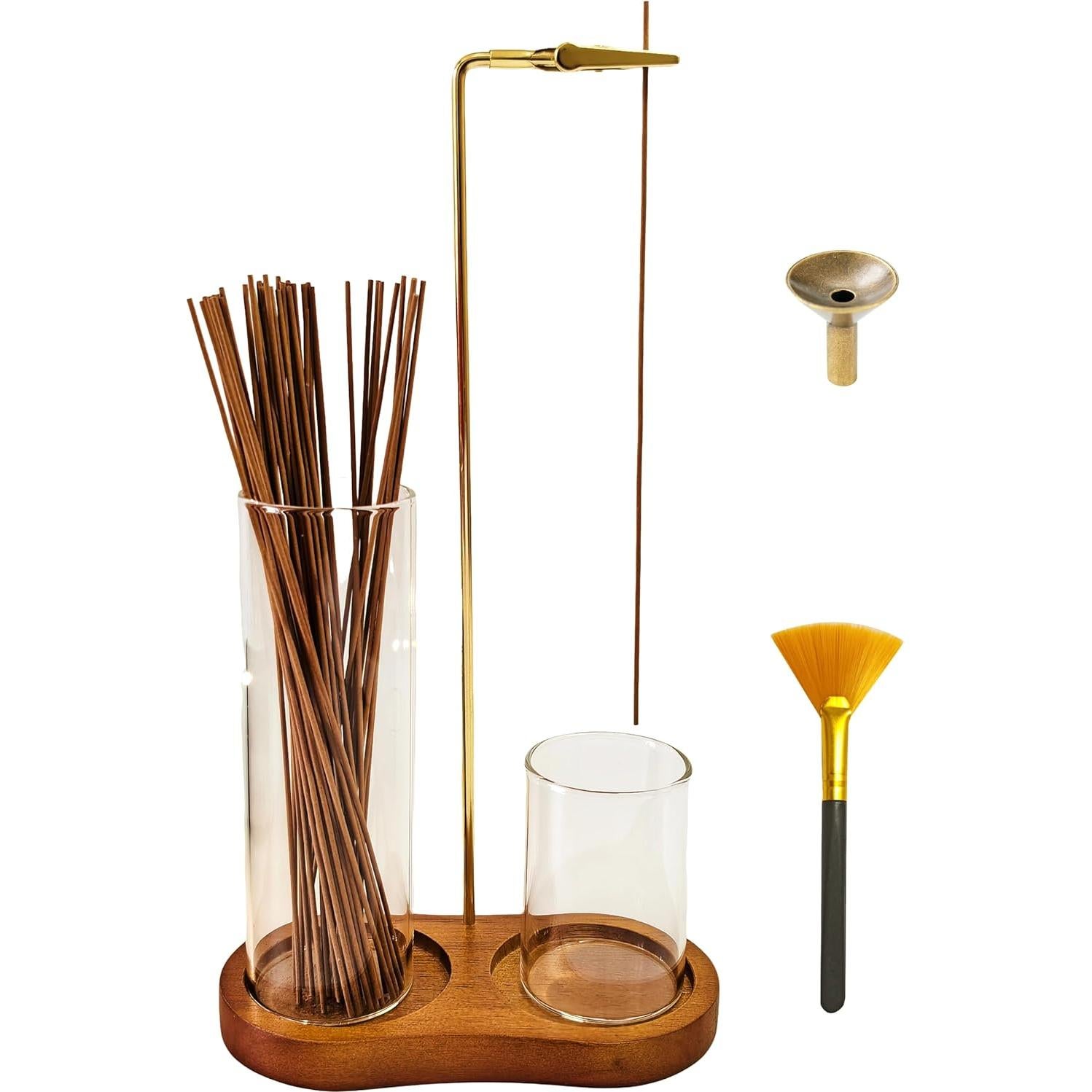 Soporte de Incienso LUSYMEO 2 en 1 con Recogedor de Cenizas