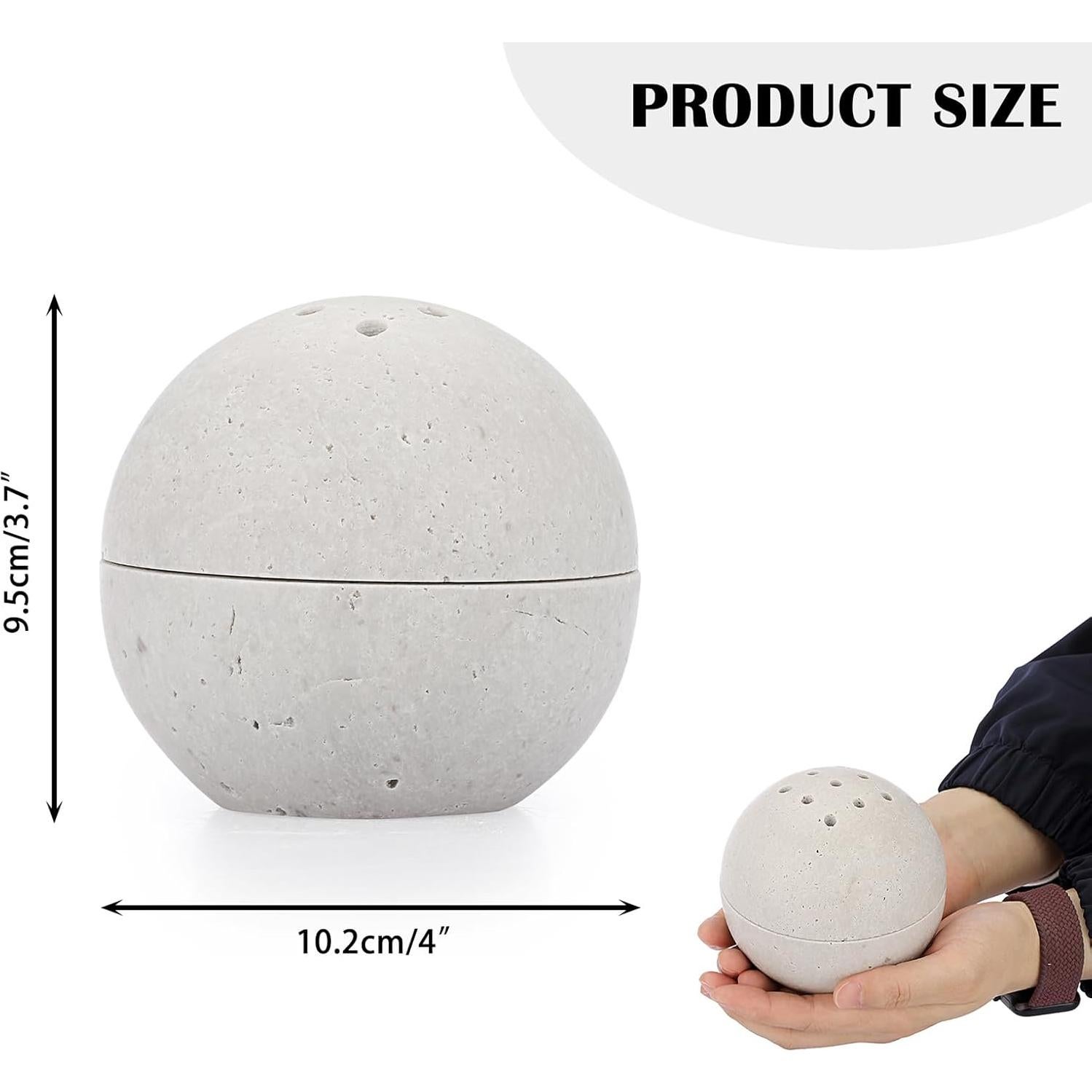 Soporte de Incienso ELLDOO de Travertino Gris 10.16cm