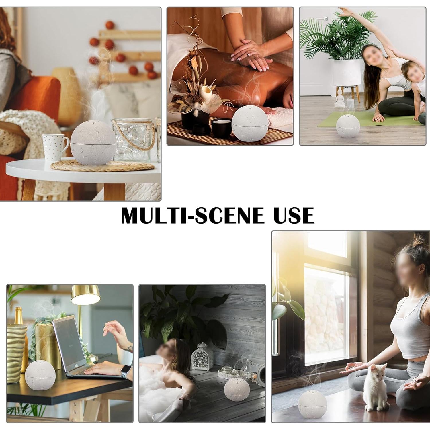 Soporte de Incienso ELLDOO de Travertino Gris 10.16cm