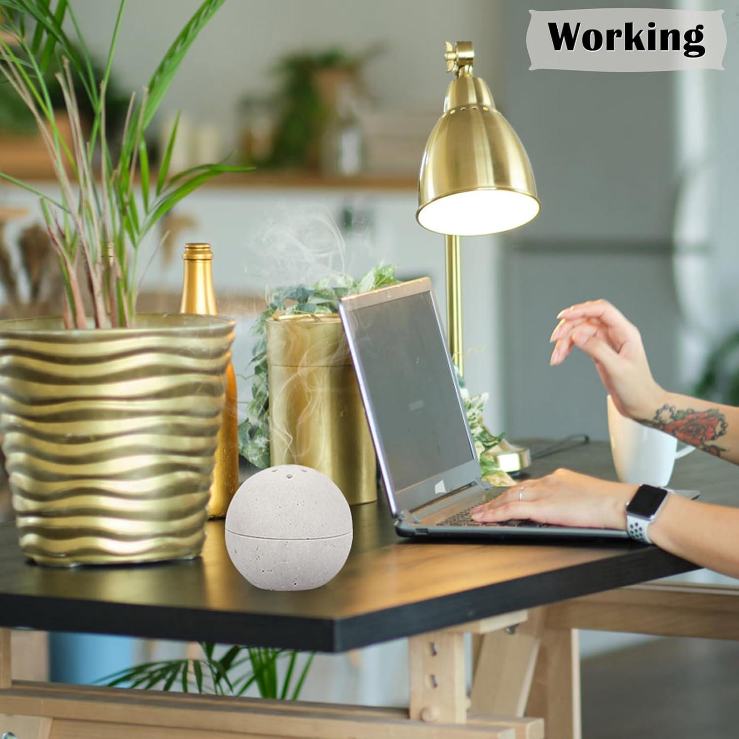 Soporte de Incienso ELLDOO de Travertino Gris 10.16cm