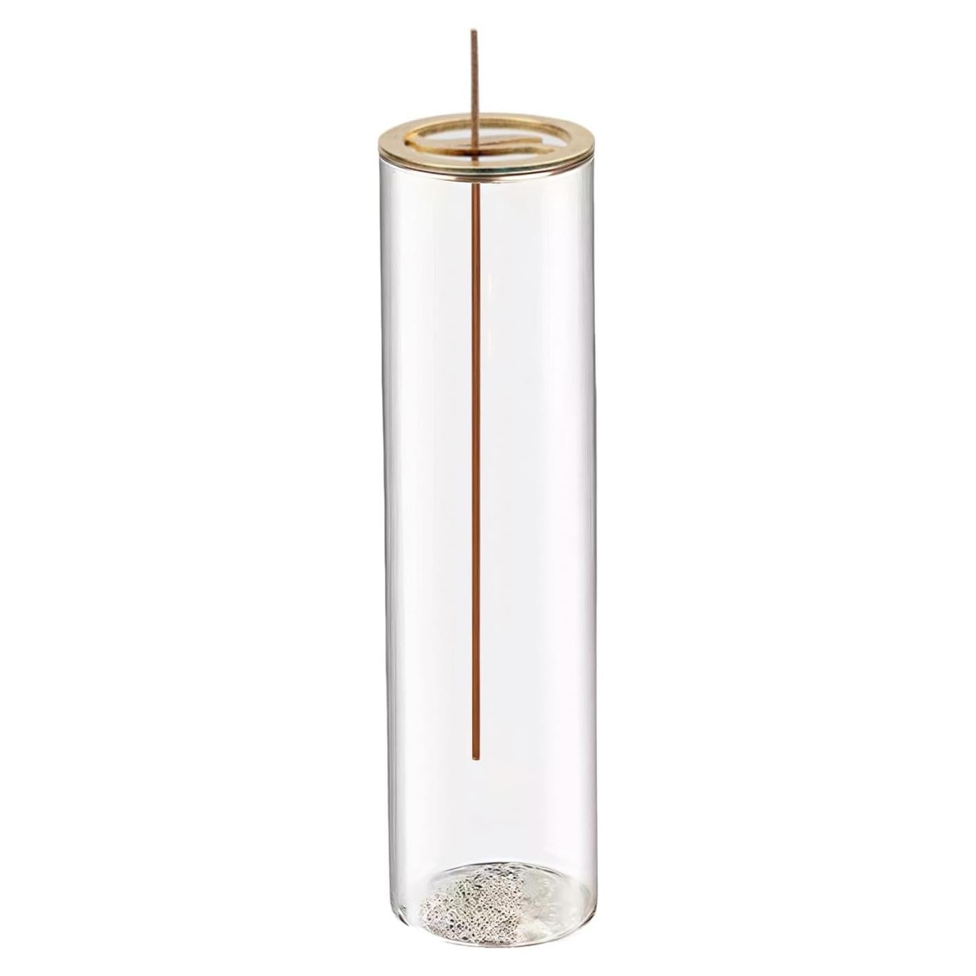 Soporte de Incienso de Vidrio GRAMSTORMAX Hoja Dorada 22.5cm