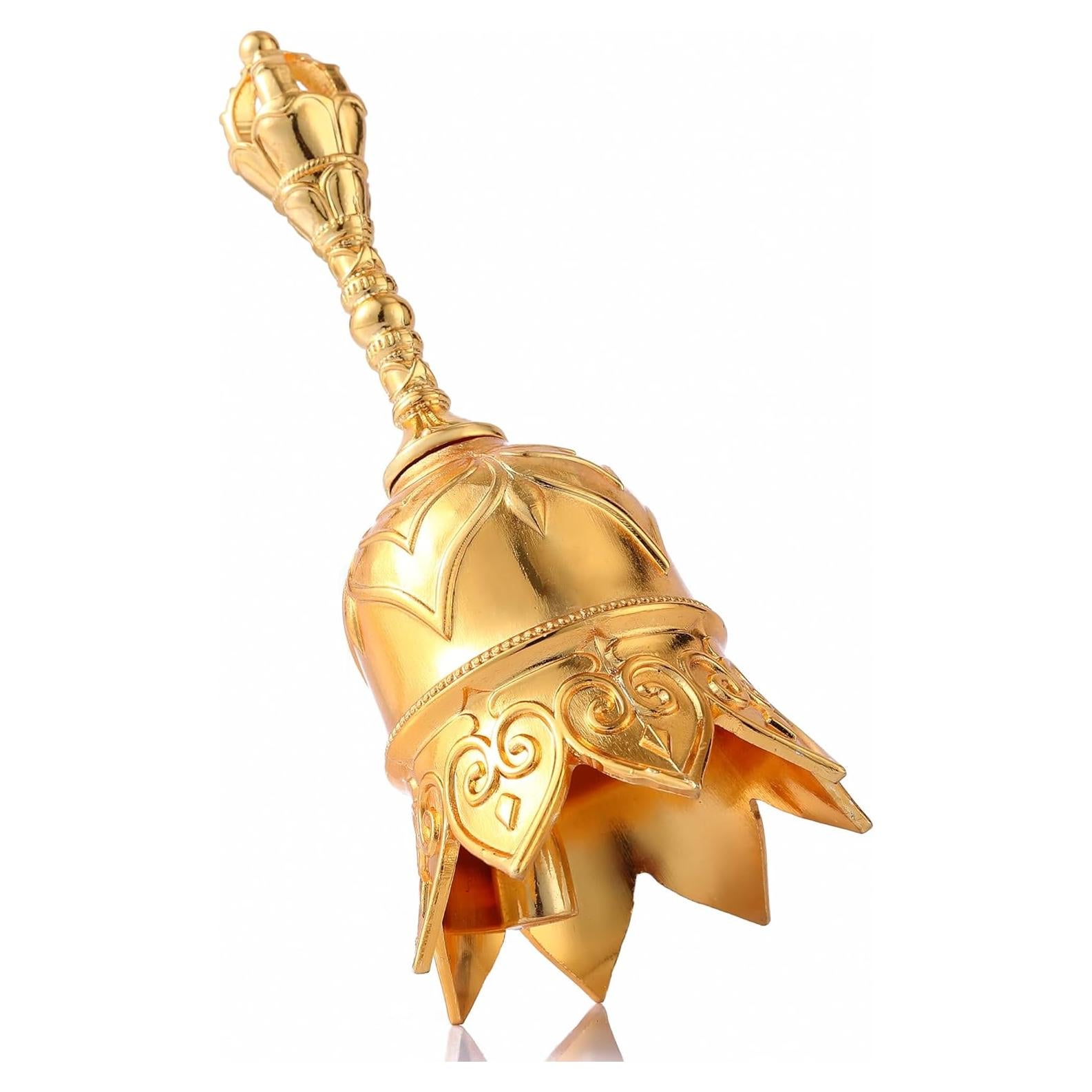 Campana de Mano de Bronce Homelavie 12cm Súper Ruidosa Oro