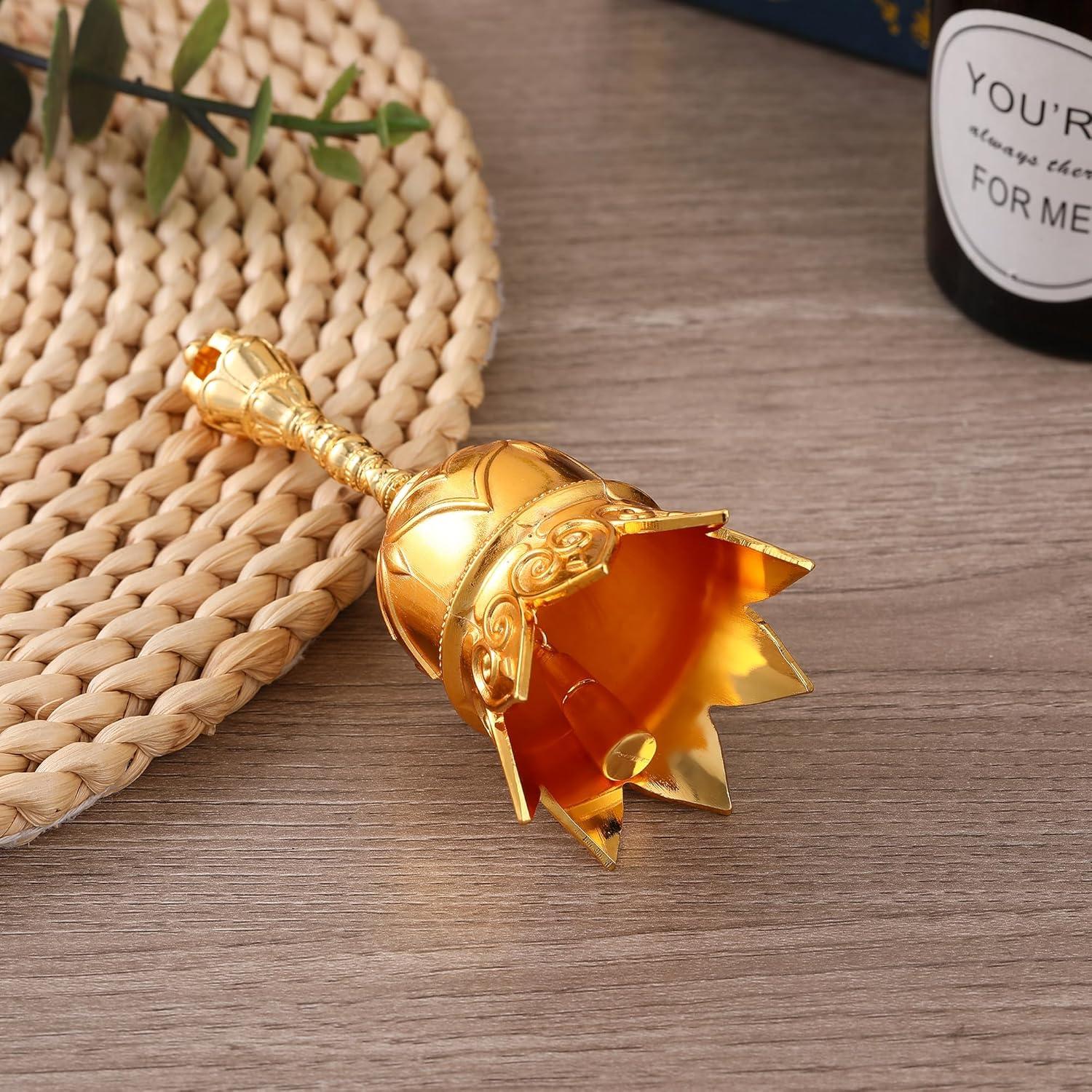 Campana de Mano de Bronce Homelavie 12cm Súper Ruidosa Oro