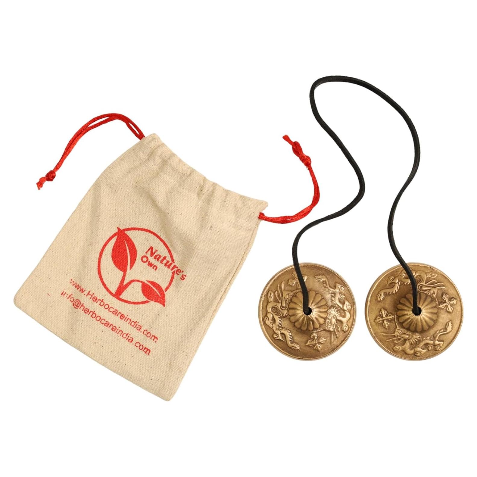 Címbalos Tingsha Tibetanos Nature's Own 6.3 cm para Meditación