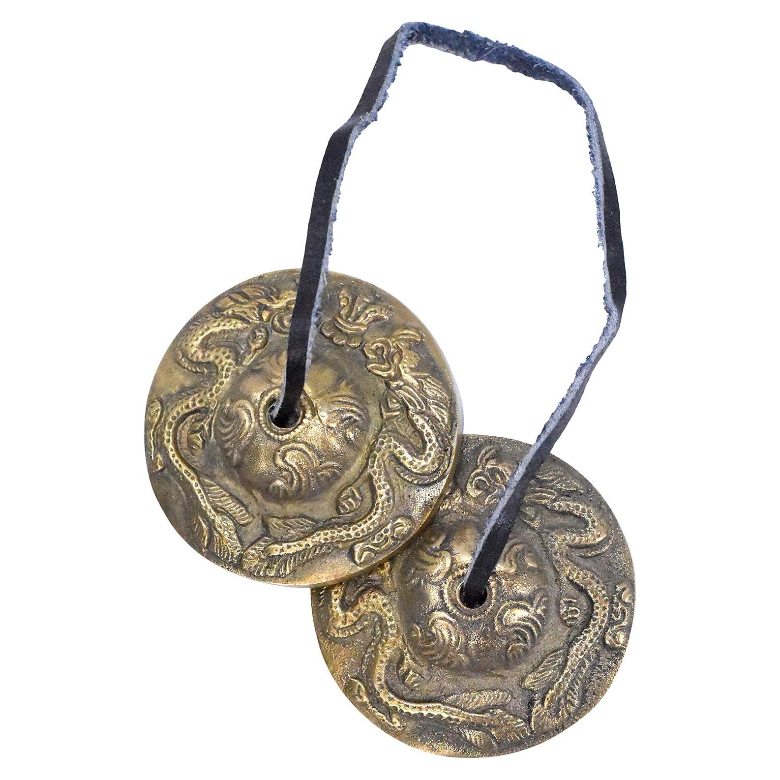 Campanas Tingsha Tibetanas Mandala Crafts 2.5" Dragón