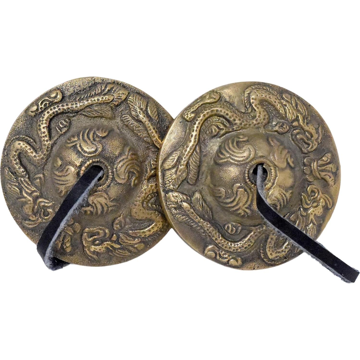 Campanas Tingsha Tibetanas Mandala Crafts 2.5" Dragón