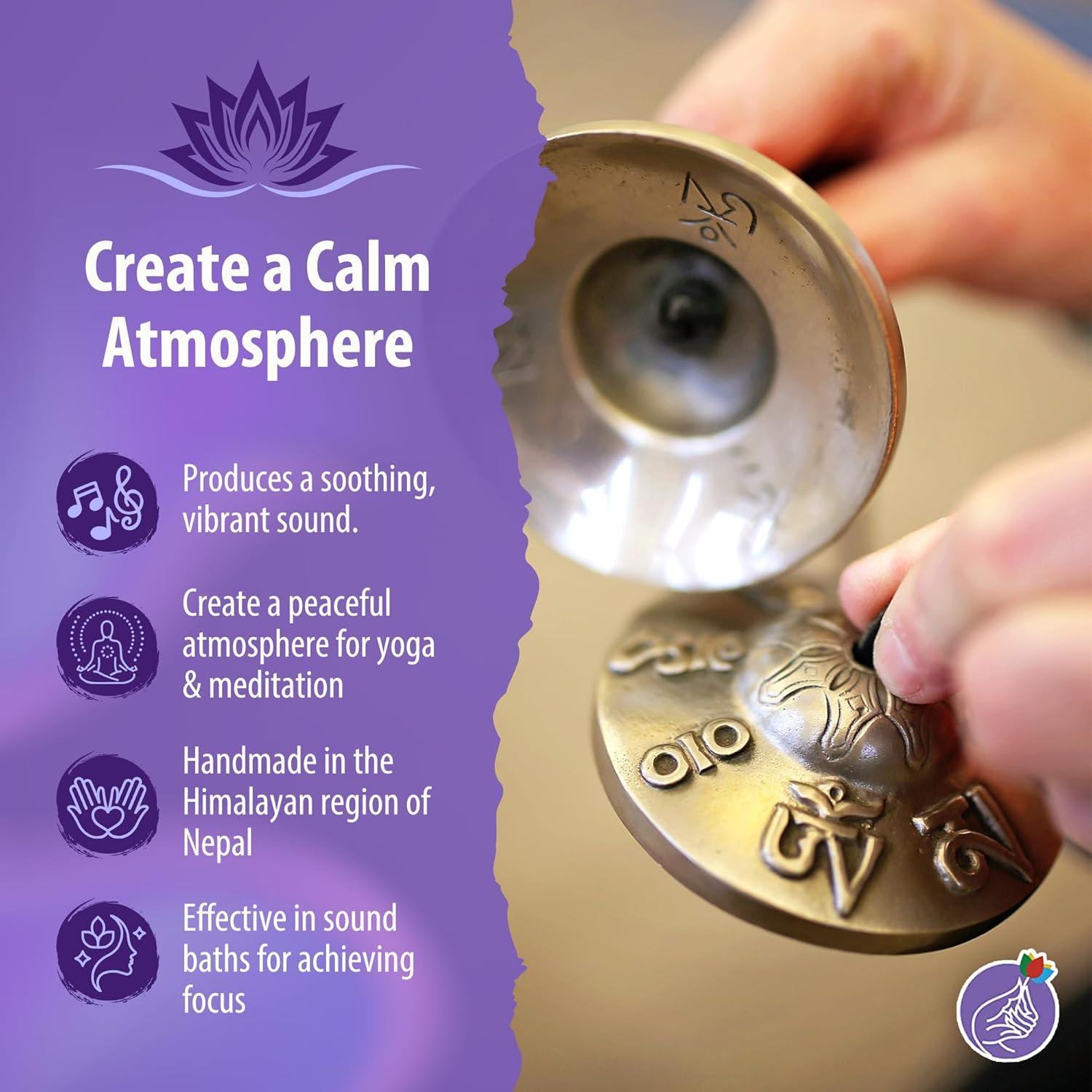 Campanas Tingsha Tibetanas Mandala Crafts 2.5" Dragón