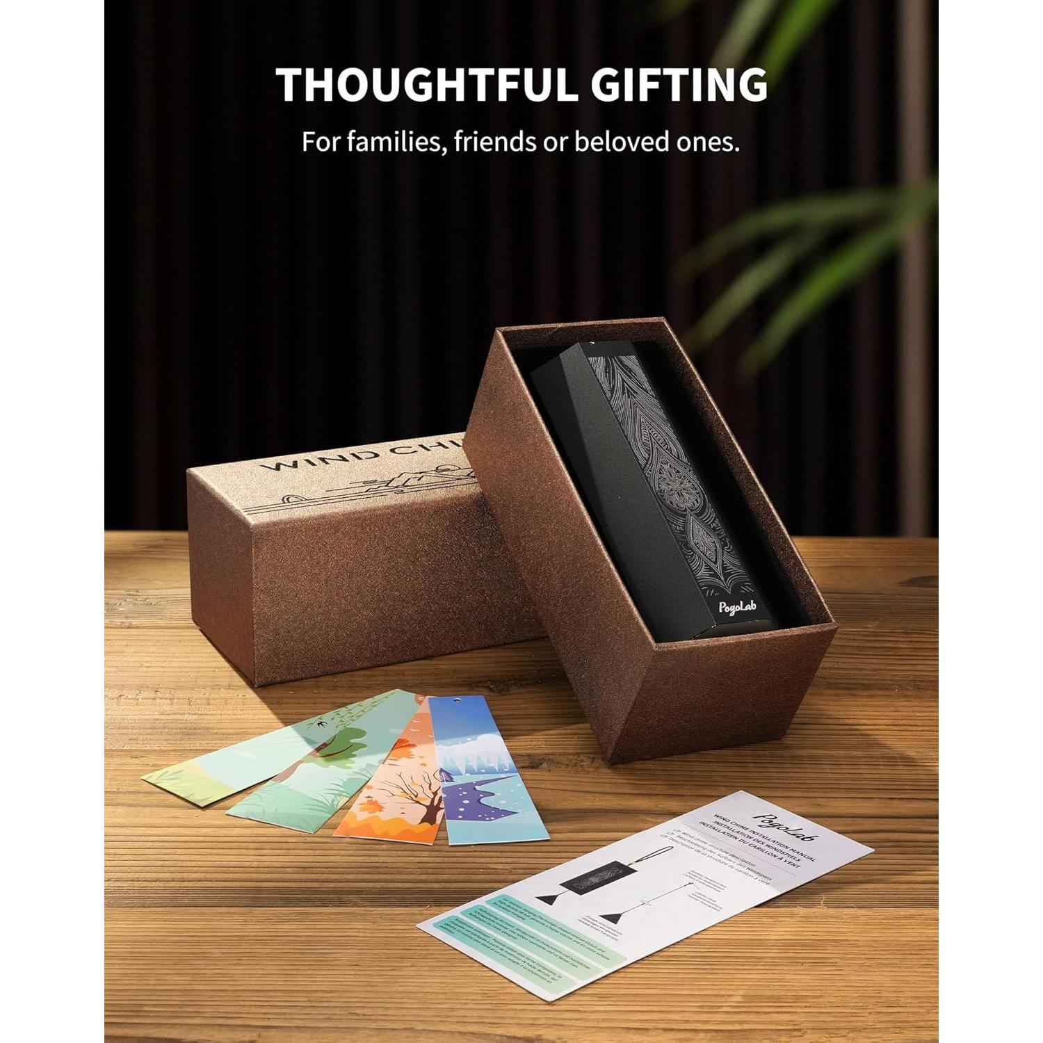 Campana de Viento POGOLAB Octagonal Dm para Meditación