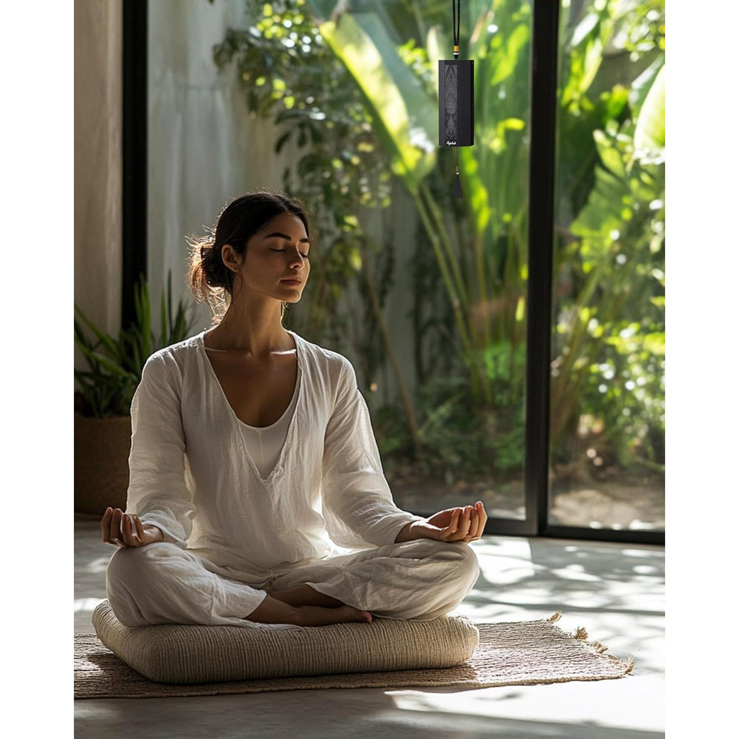 Campana de Viento POGOLAB Octagonal Dm para Meditación