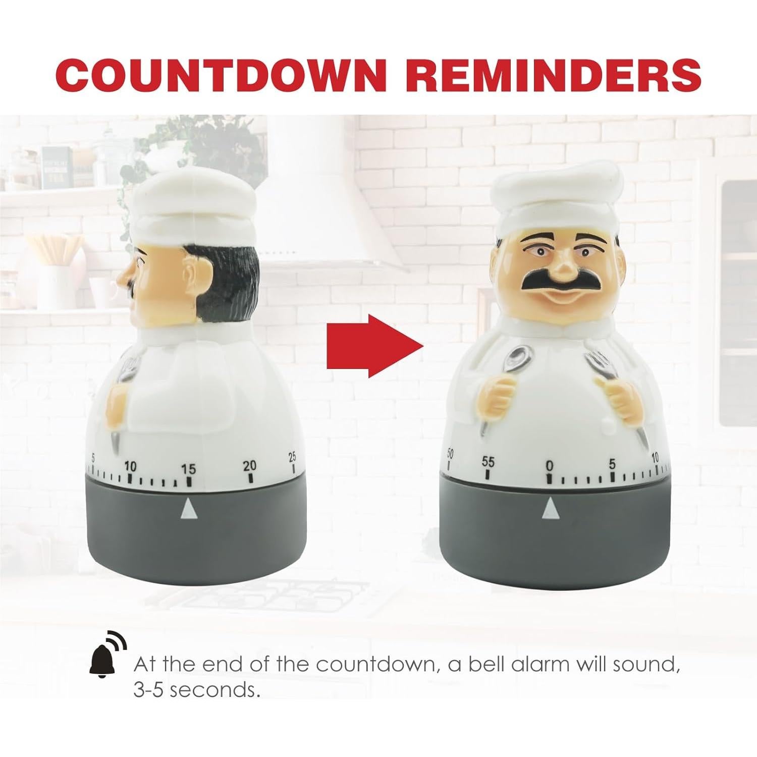 Temporizador Mecánico RileyFine WG012 de Cocina 60 Minutos